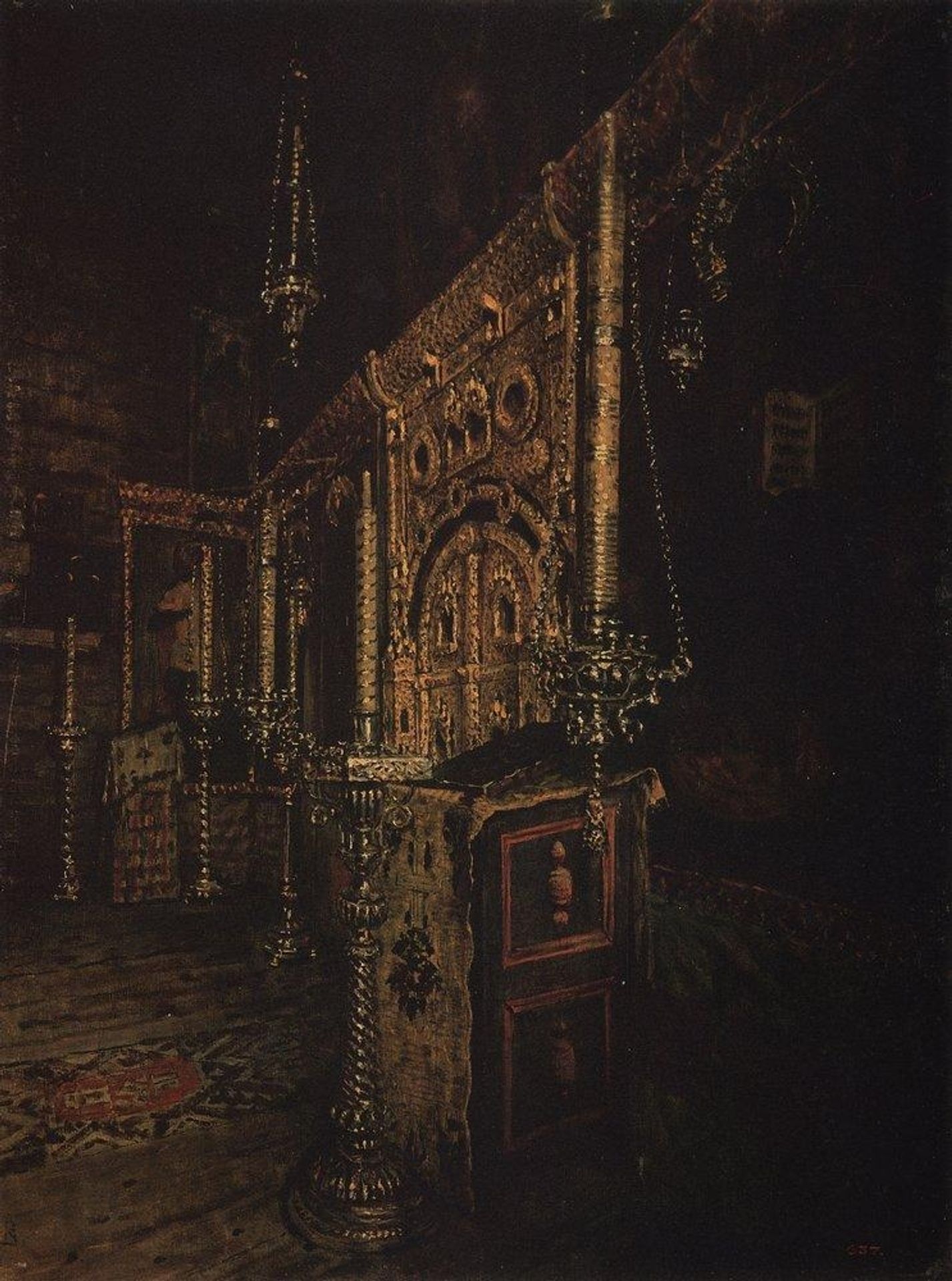 The iconostasis of the church of John the Theologian on Ishna near Rostov Yaroslavsky by Vasily Vereshchagin