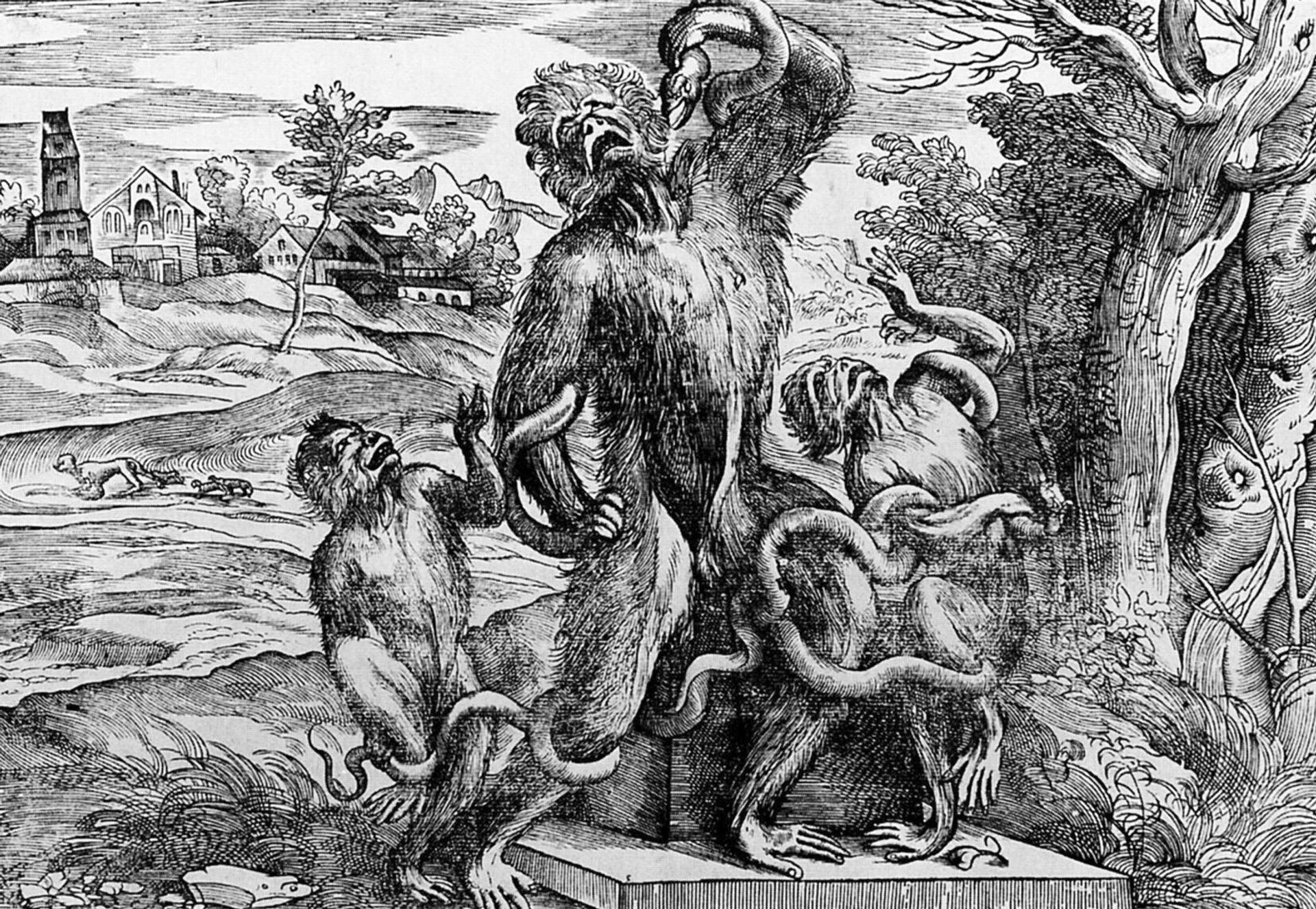 Caricature of the Laoc on group by Titian