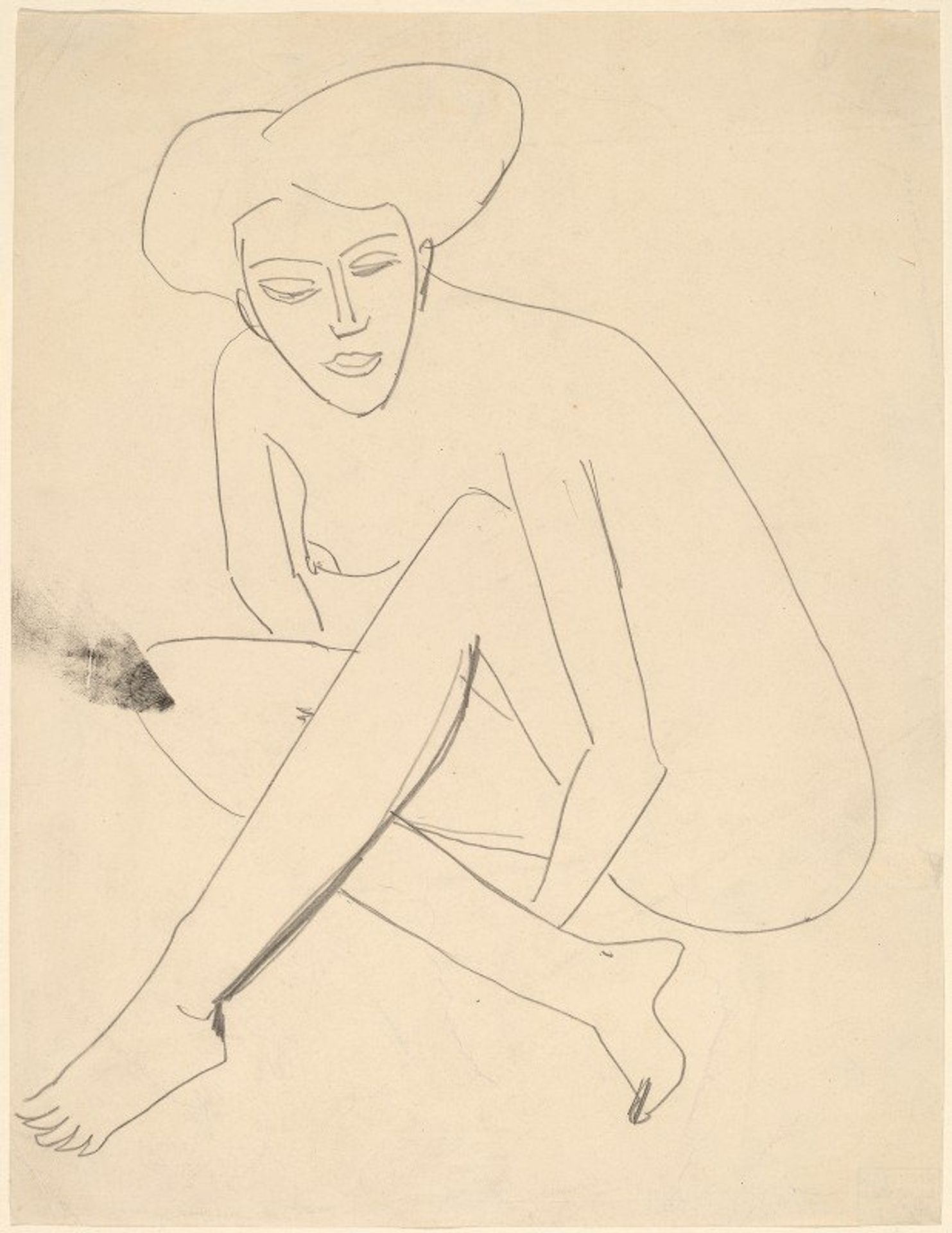 Dodo Seated by Ernst Ludwig Kirchner