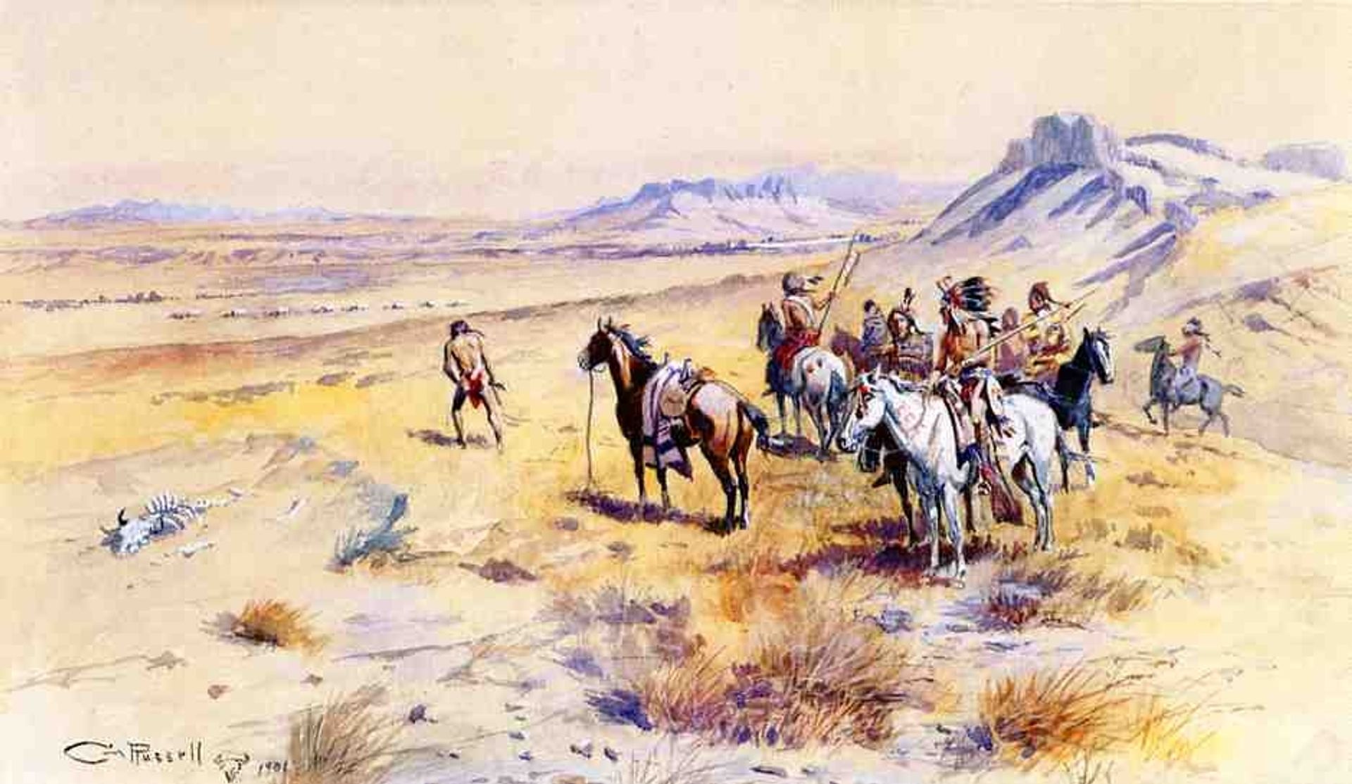 Indian War Party by Charles M. Russell