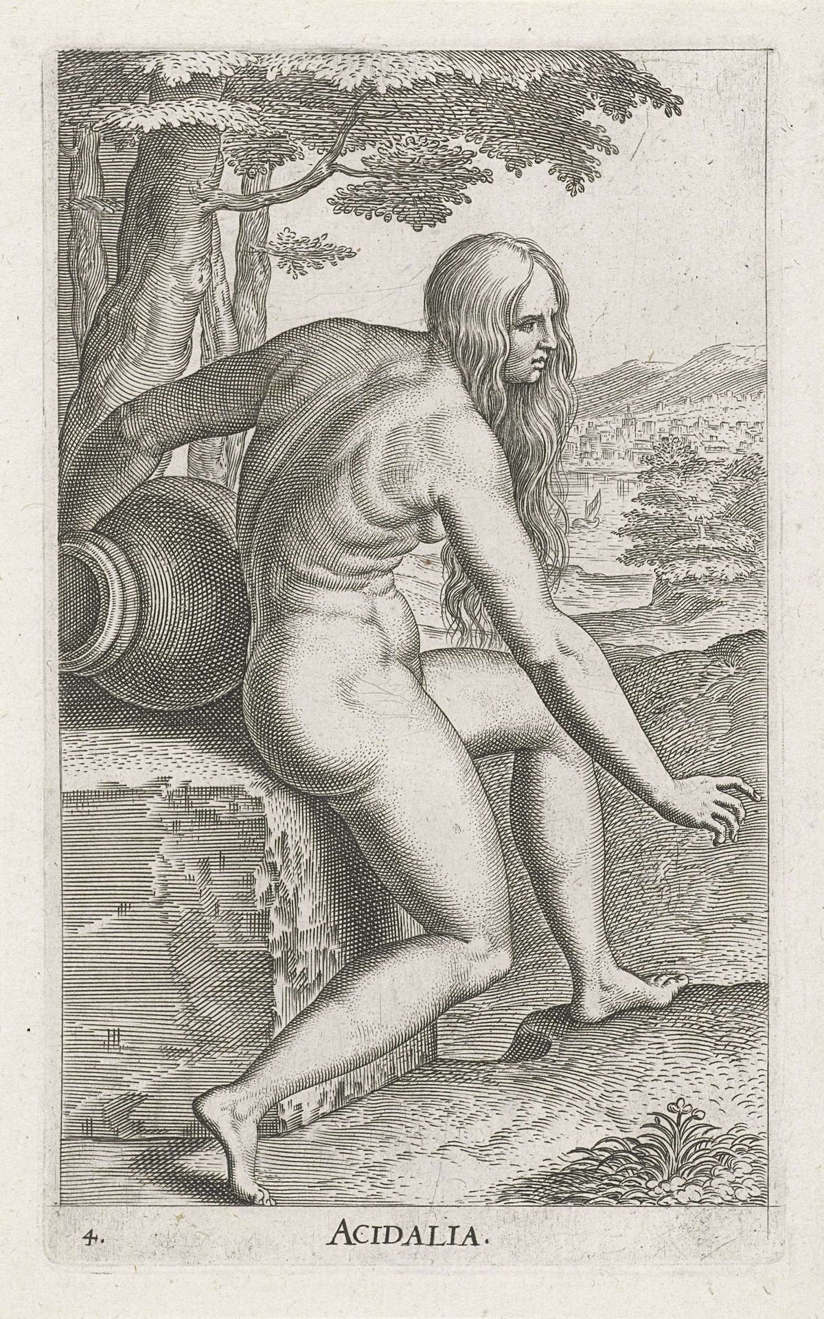 Waternimf Venus Acidalia by Philips Galle