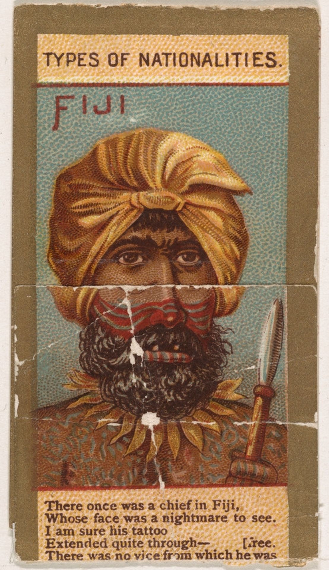 Fiji, from Types of Nationalities (N240) issued by Kinney Bros. by Kinney Brothers Tobacco Company