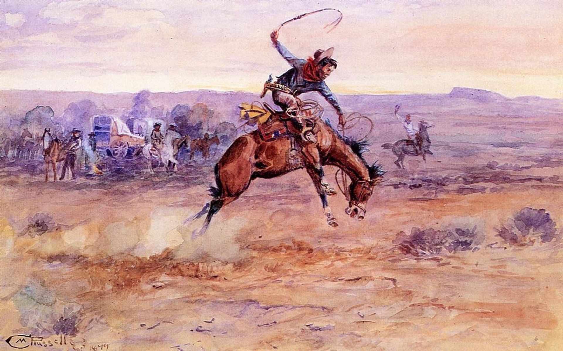 Bucking Bronco by Charles M. Russell
