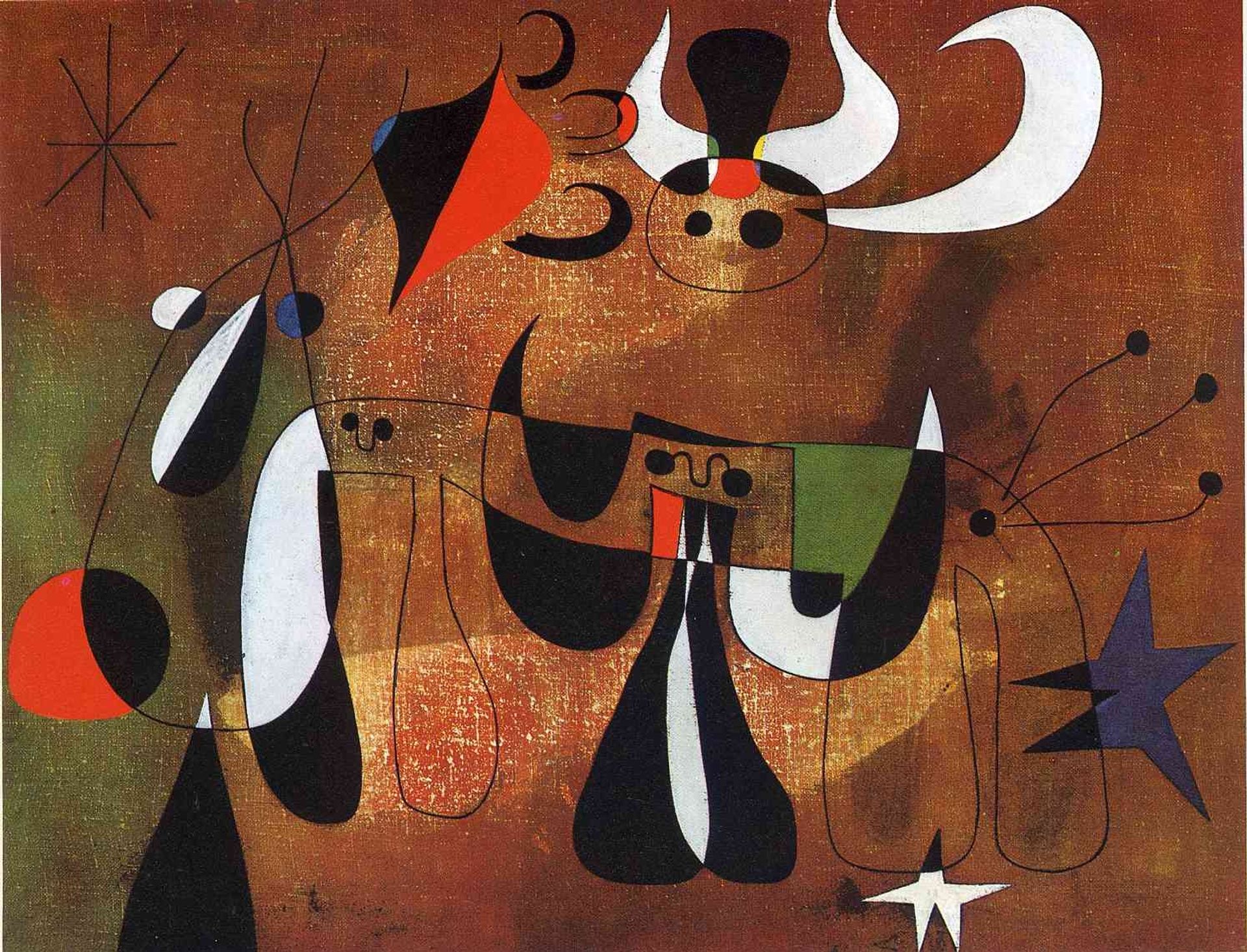 Characters in the Night by Joan Miró