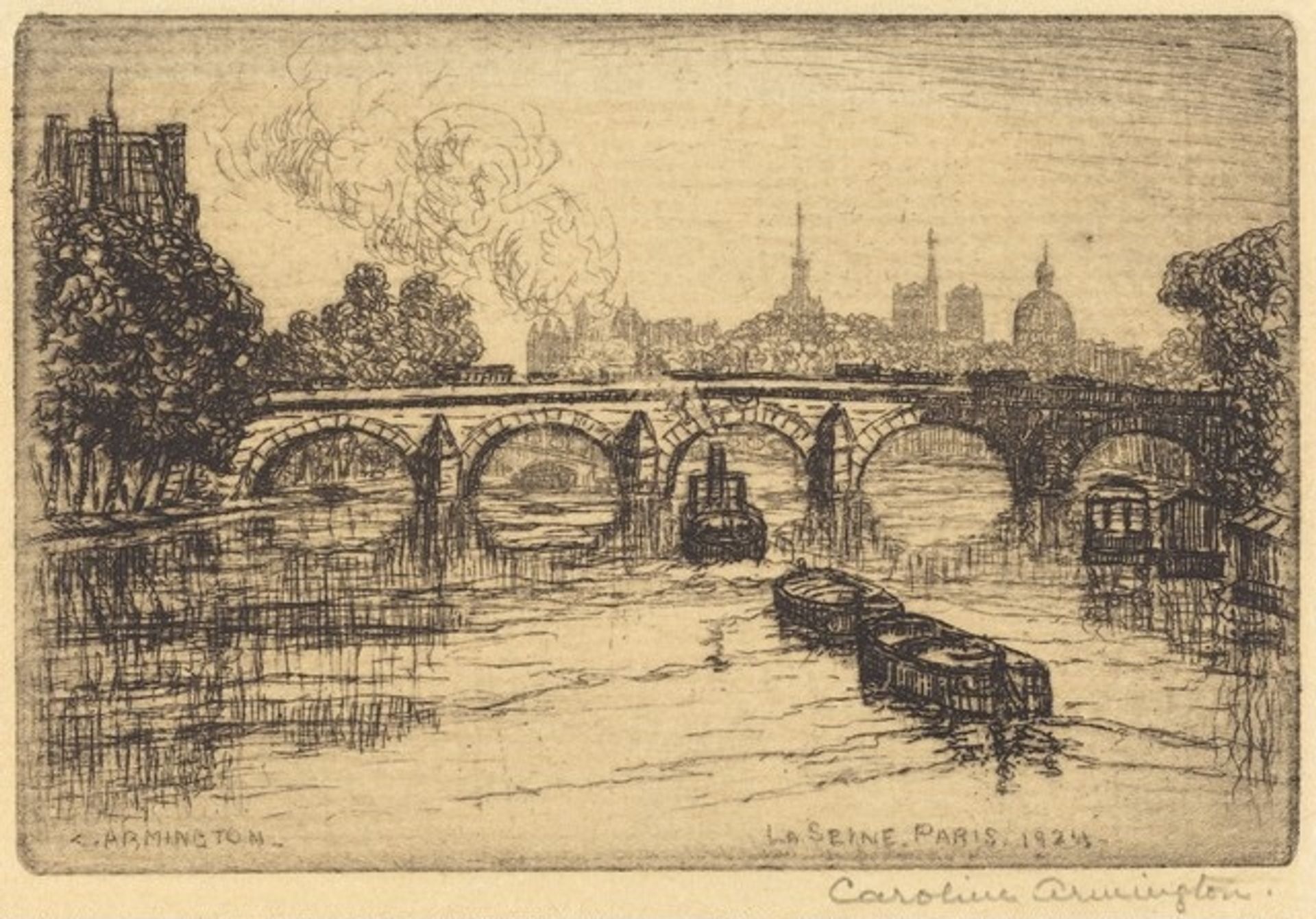 The Seine, Paris by Caroline Helena Armington