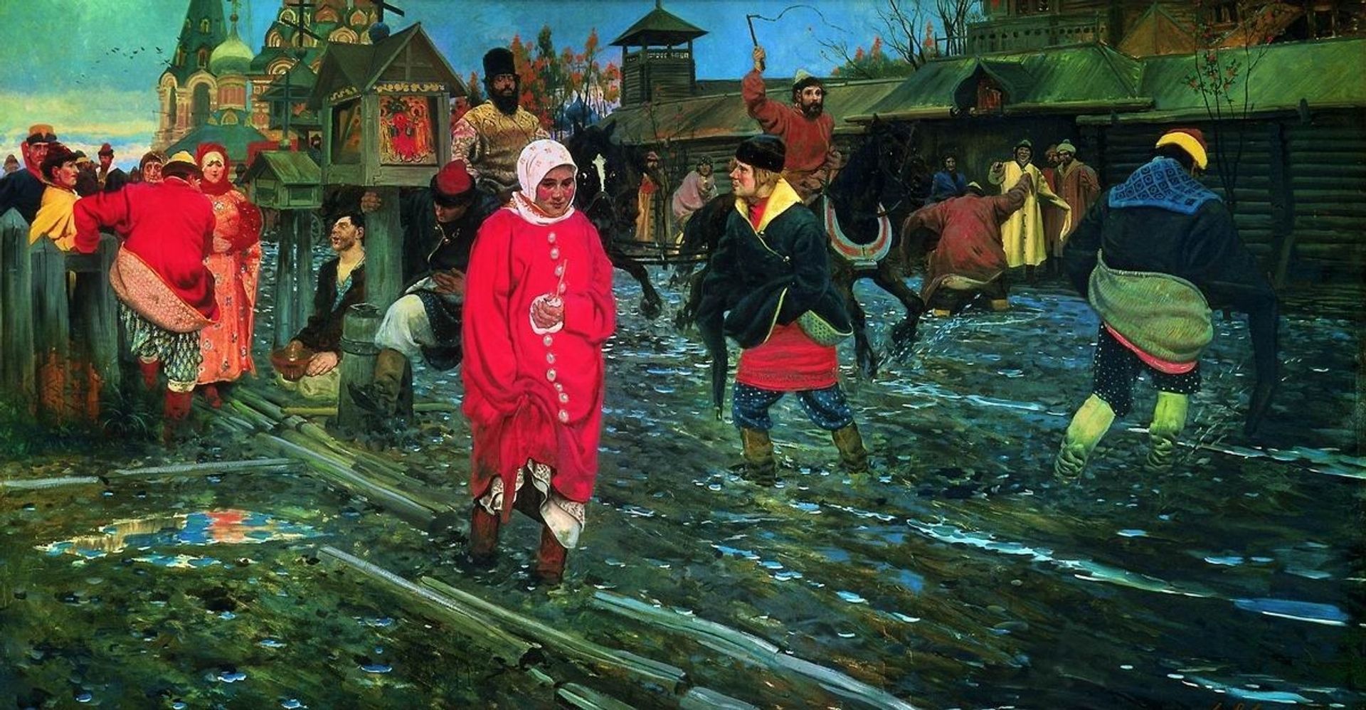 Moscow Street of XVII Century by Andrei Ryabushkin