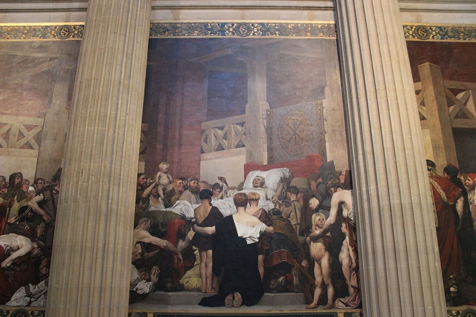Death of Saint-Geneviève, Panthéon, Paris by Jean-Paul Laurens