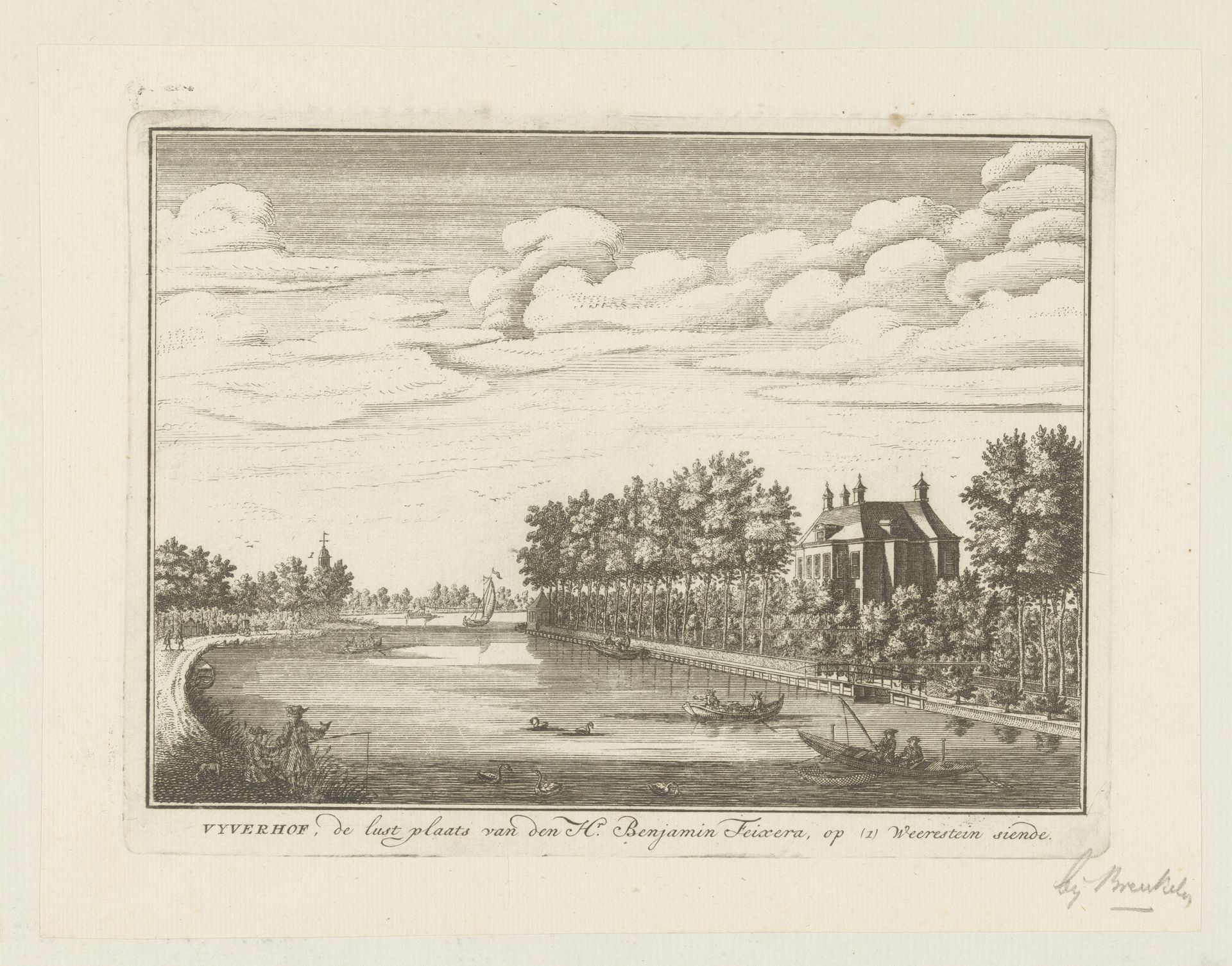 Gezicht op de buitenplaats Vijverhof, in Breukelen by Anonymous