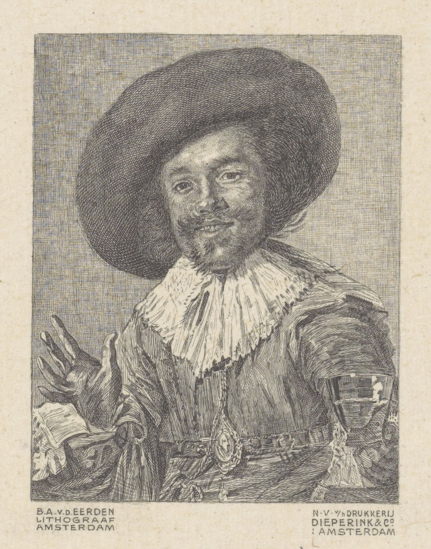 Vrolijke drinker by Bernardus Arnoldus van der Eerden