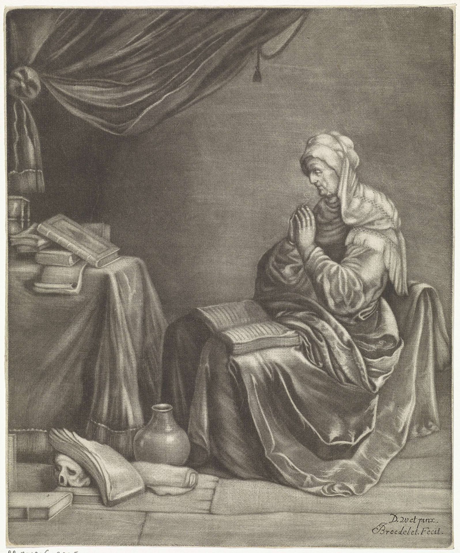 Biddende vrouw by Jan Broedelet