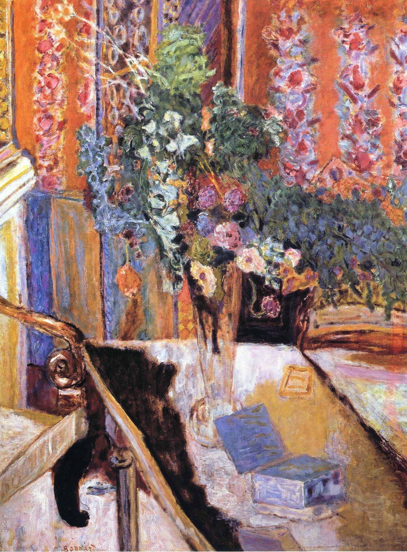 Interior with Flowers by Pierre Bonnard