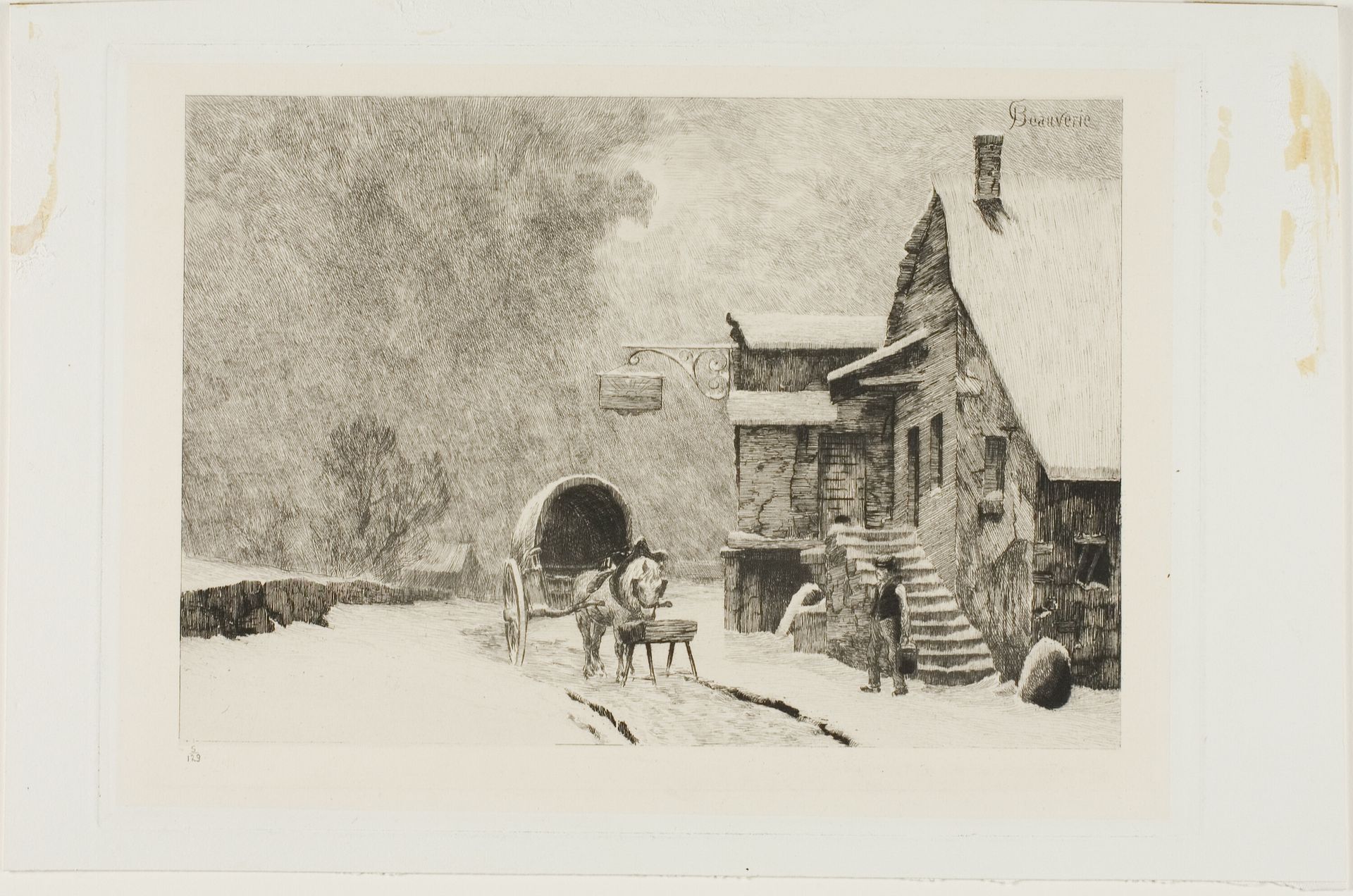 L'Auberge du soleil levant by Charles Joseph Beauverie