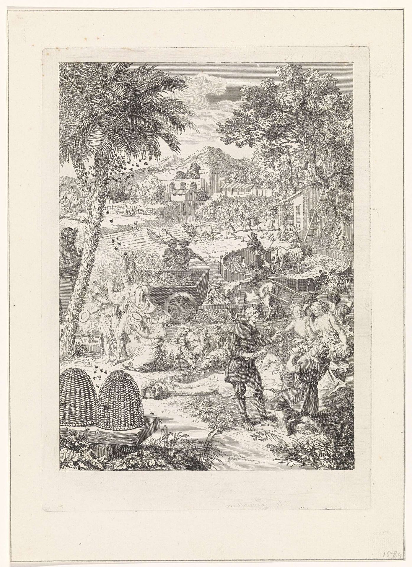 Allegorie op de landbouw by Bernard Picart