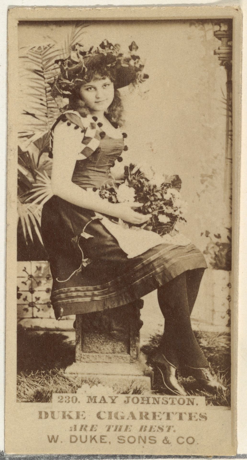 Card Number 230, May Johnston, from the Actors and Actresses series (N145-7) issued by Duke Sons & Co. to promote Duke Cigarettes by W. Duke, Sons & Co.