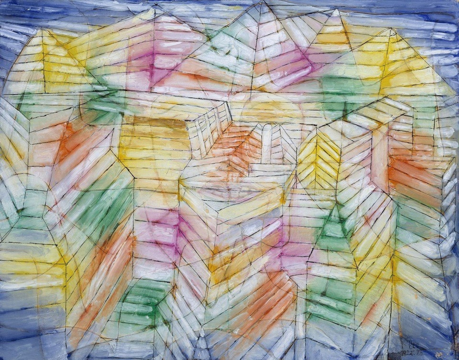 Theater-Mountain-Construction by Paul Klee