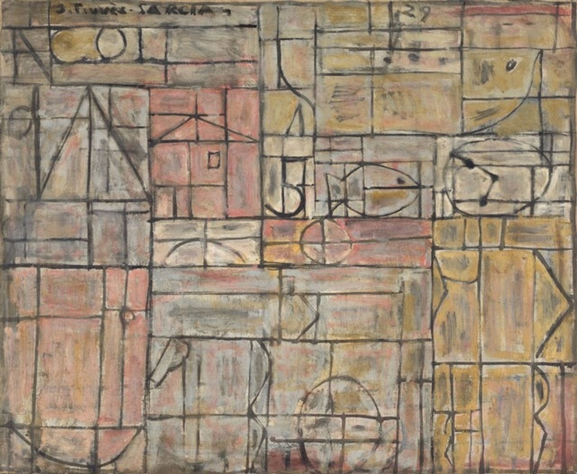 Untitled Composition by Joaquín Torres-García