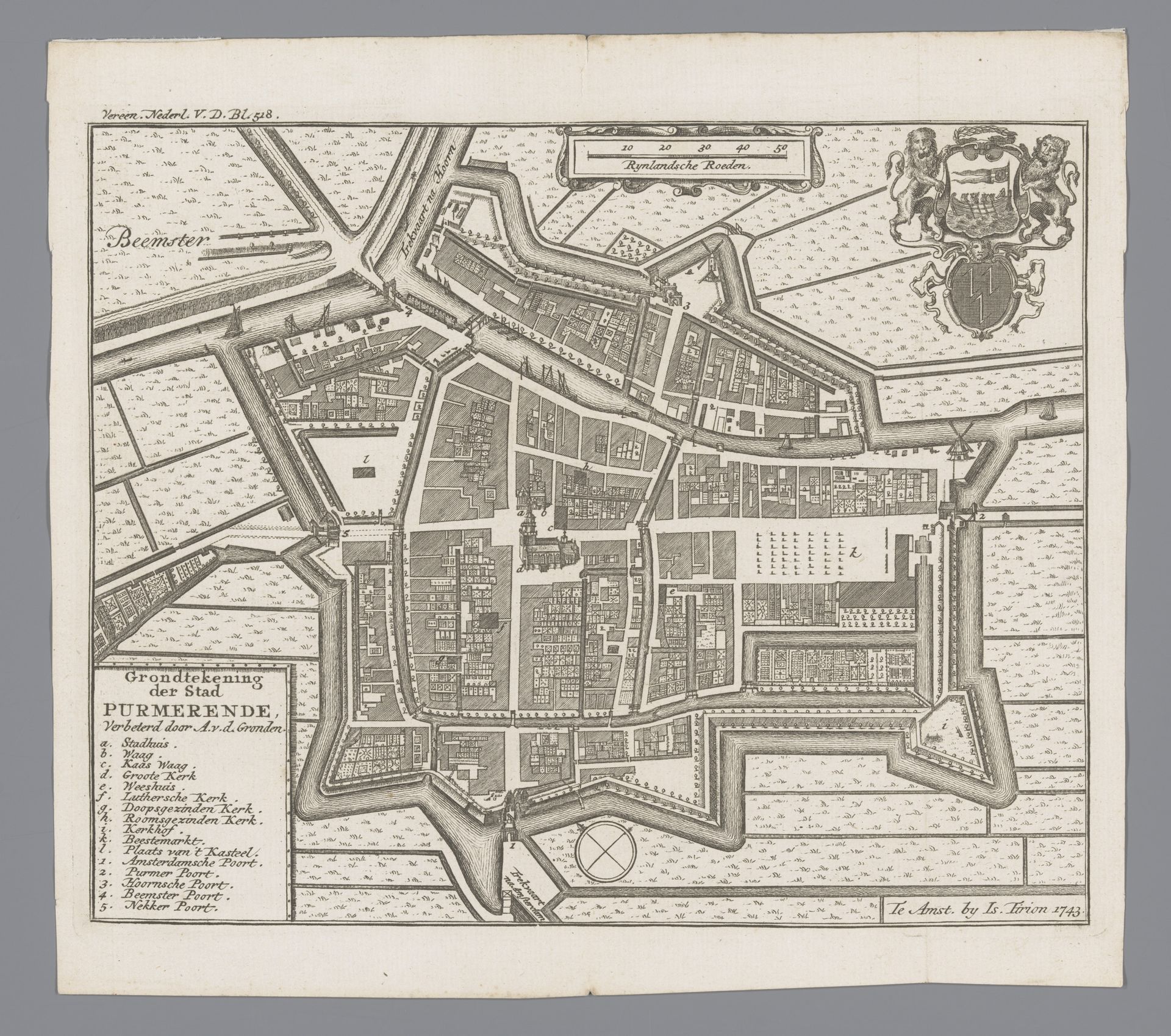 Plattegrond van Purmerend by Anonymous