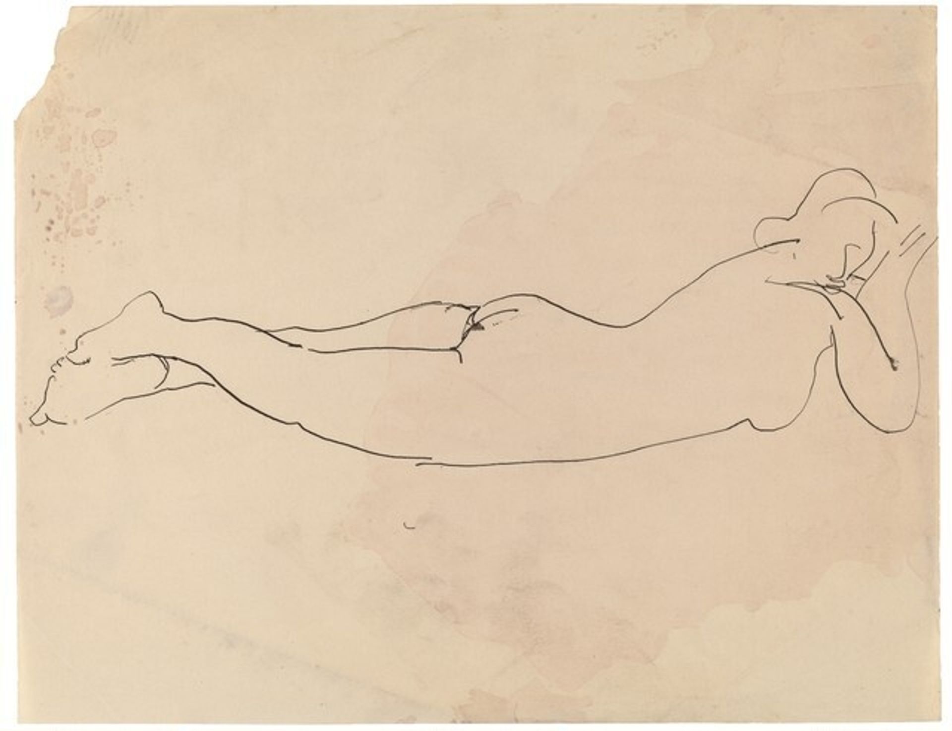 Female Nude Lying on Stomach by Mark Rothko
