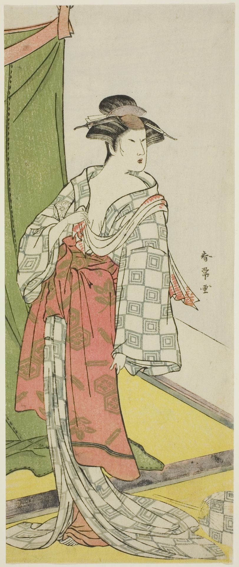 The Actor Segawa Kikunojo as a Courtesan in Summer Attire by Katsukawa Shunjō