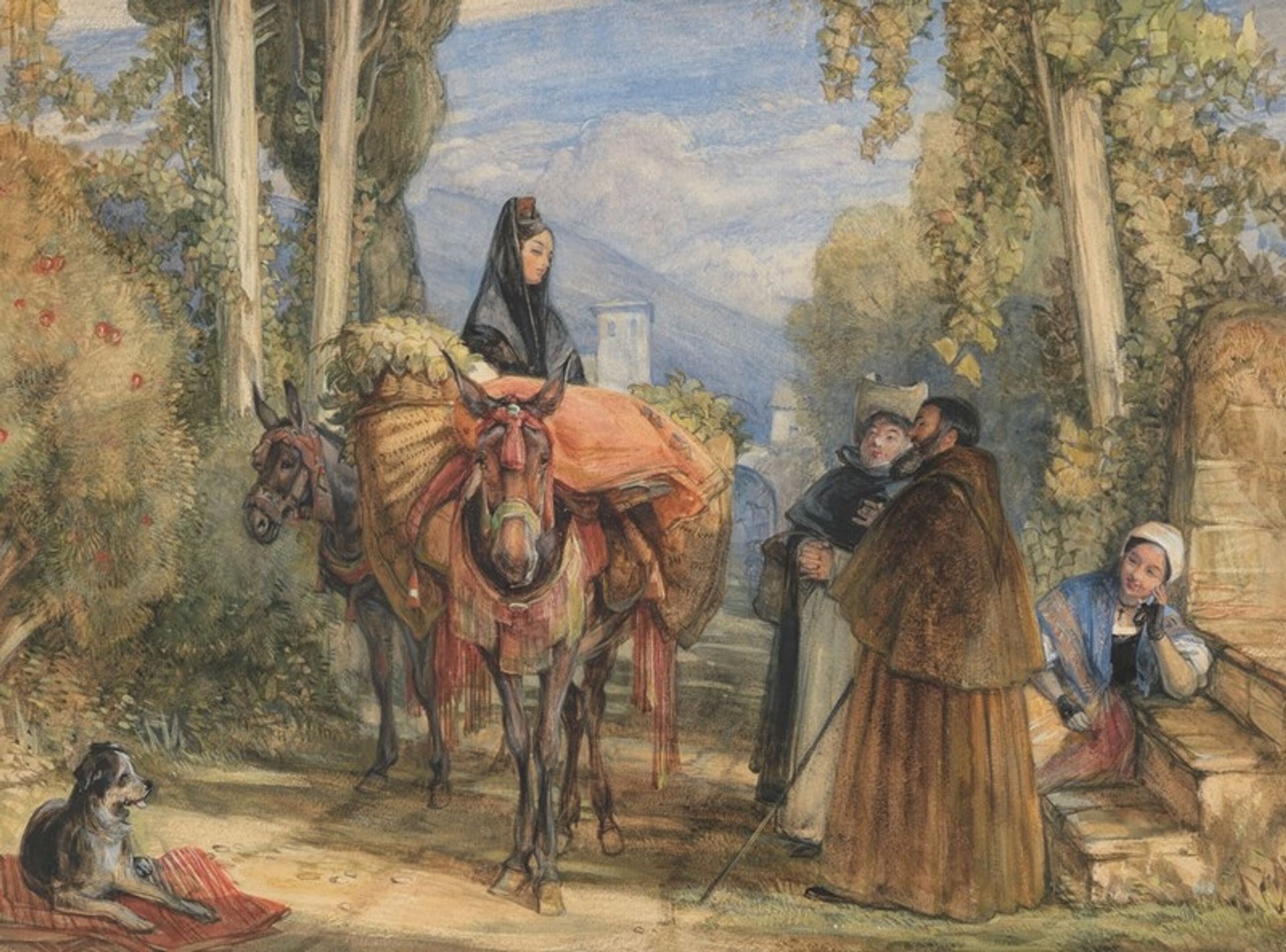 A road near Seville, Spain by John Frederick Lewis