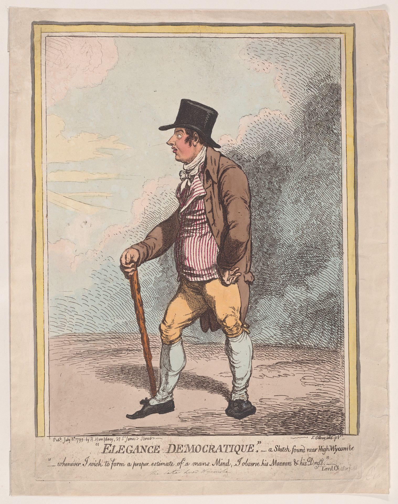 "Elegance Democratique." A Sketch Found Near High-Wycombe by James Gillray