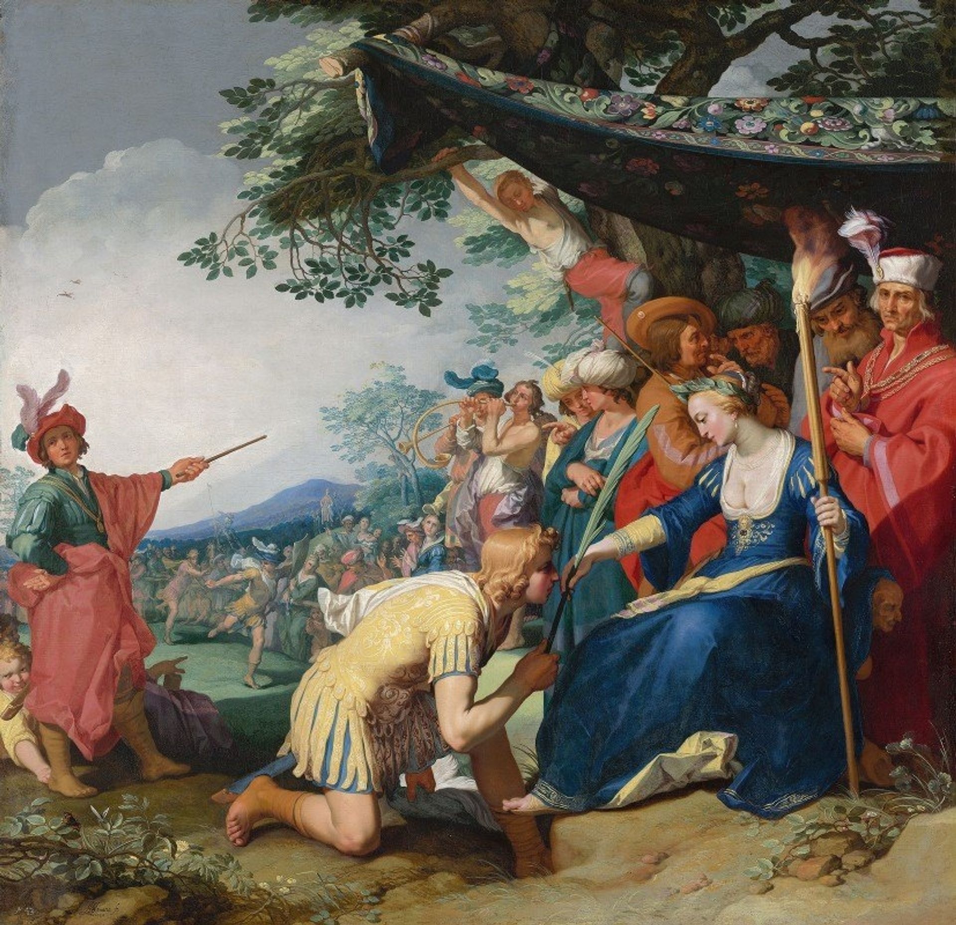 Theagenes Receiving The Palm of Honour From Chariclea by Abraham Bloemaert