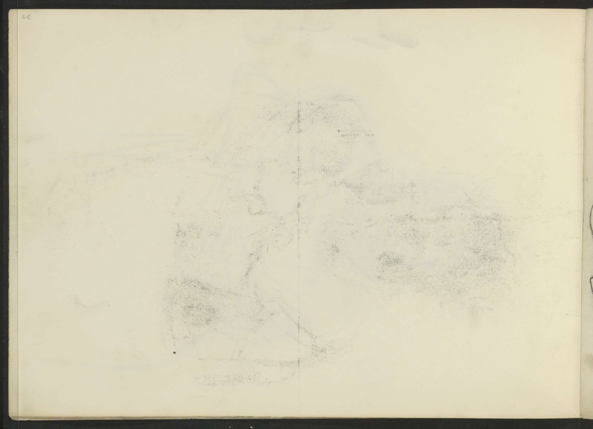 Abklatsch van de krijttekening op blad 7 recto by Isaac Israels