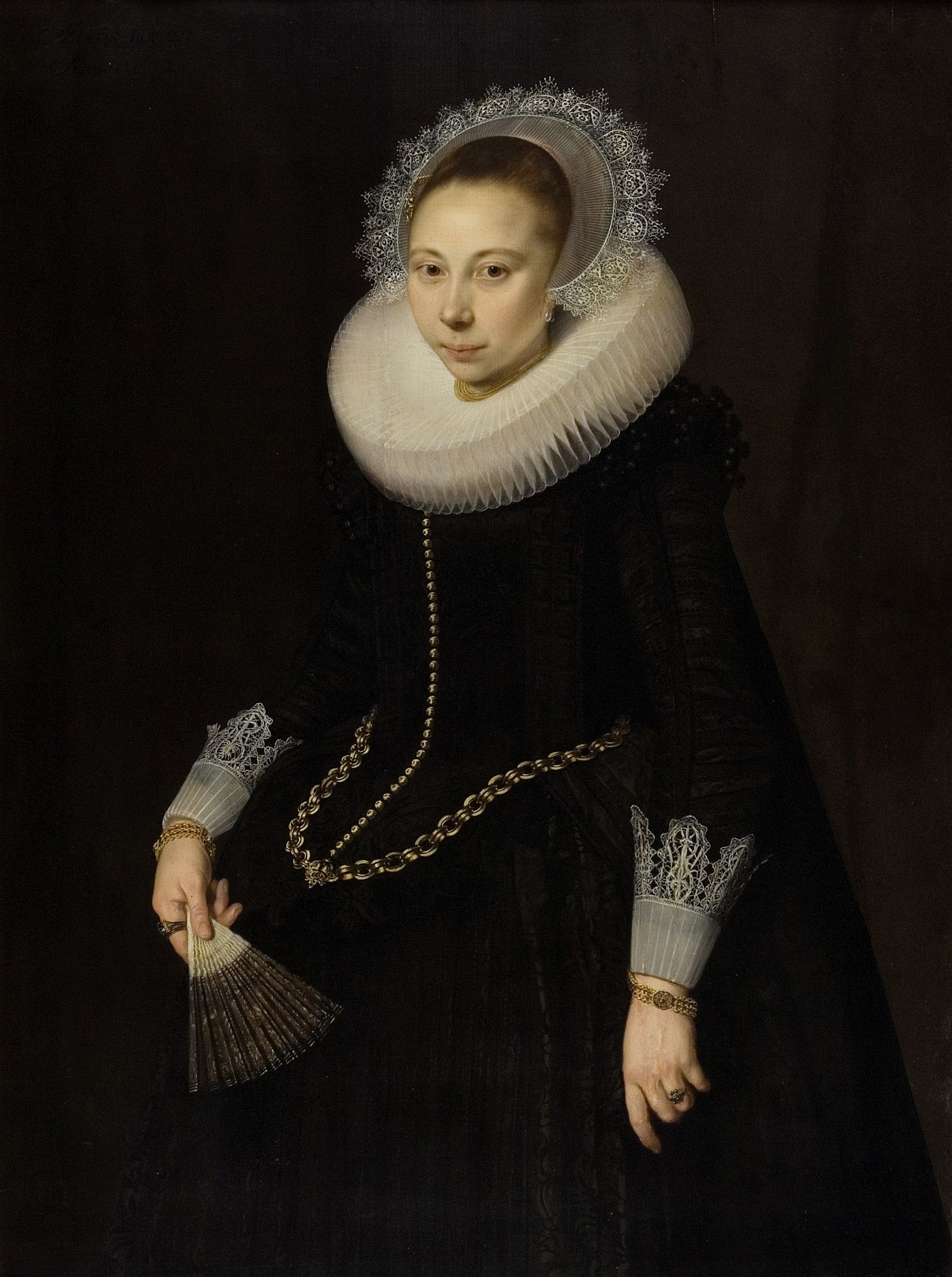 Portrait of Maria Overrijn van Schoterbosch (1599/1600-38) by Cornelis van der Voort