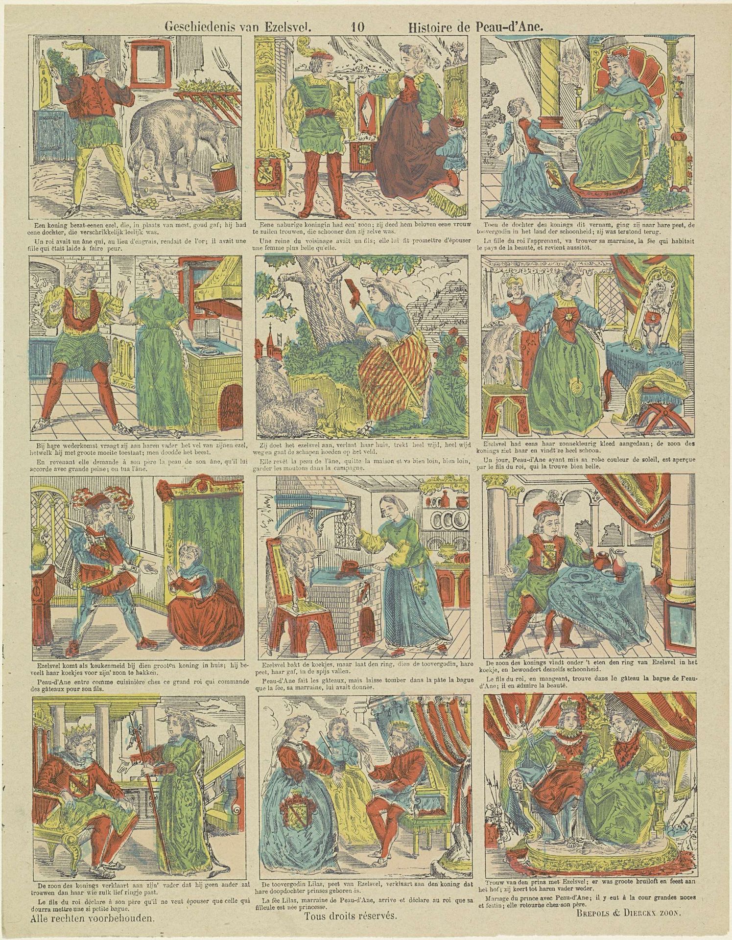 Geschiedenis van Ezelsvel / Histoire de Peau-d'ane by Brepols & Dierckx zoon