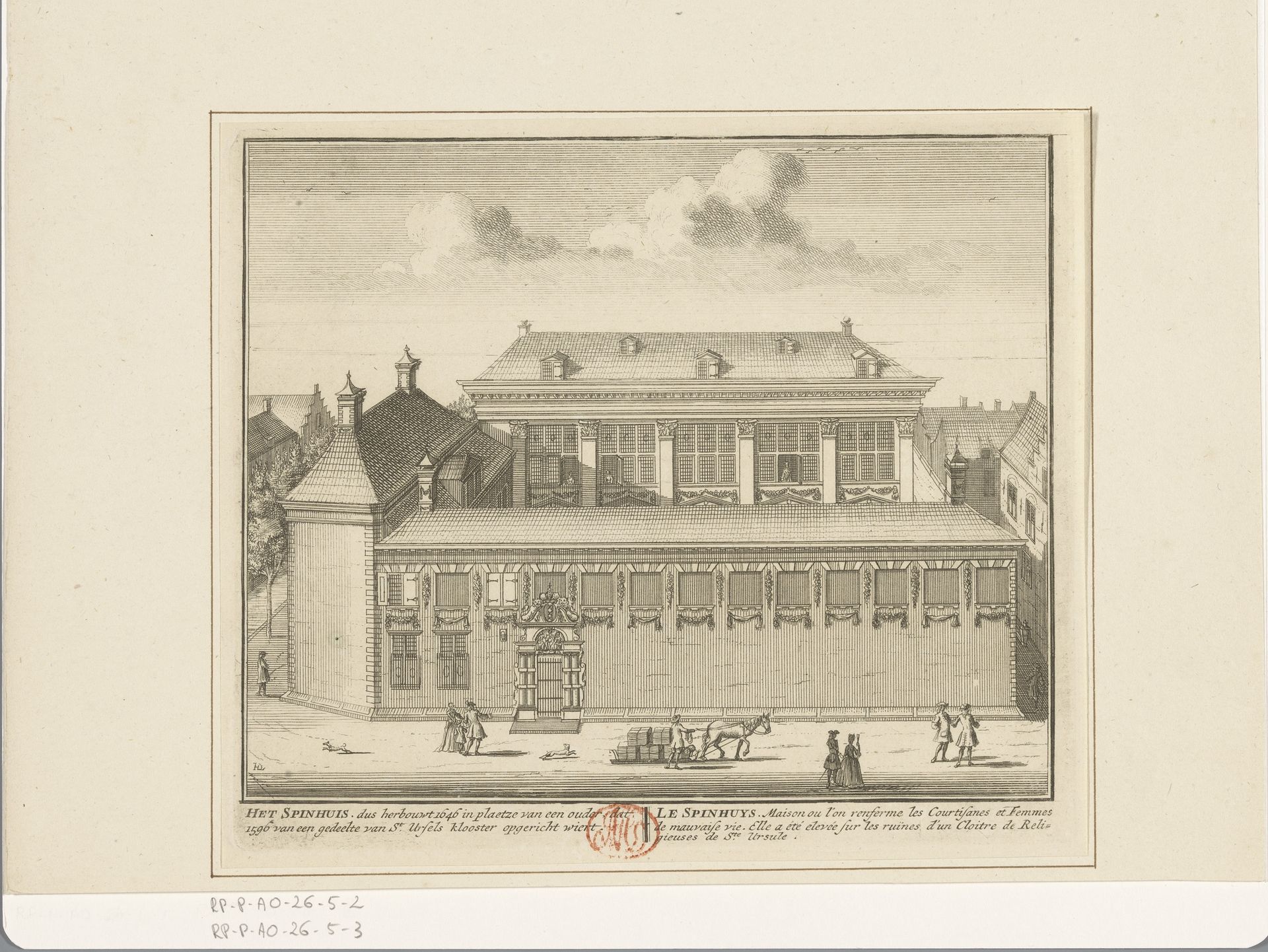 Gezicht op het Spinhuis te Amsterdam by Hendrik de Leth