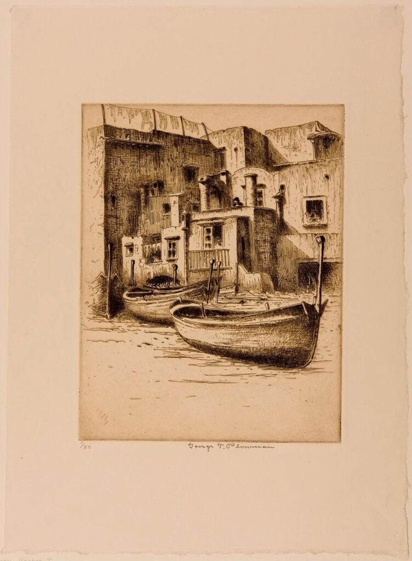 Boat Builder's Yard, Capri by George Taylor Plowman