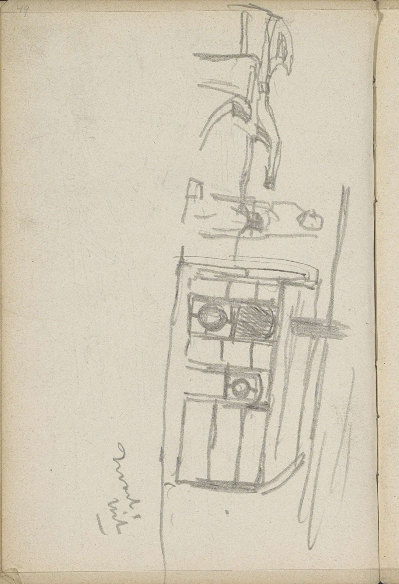 Figuur op een schip by George Hendrik Breitner