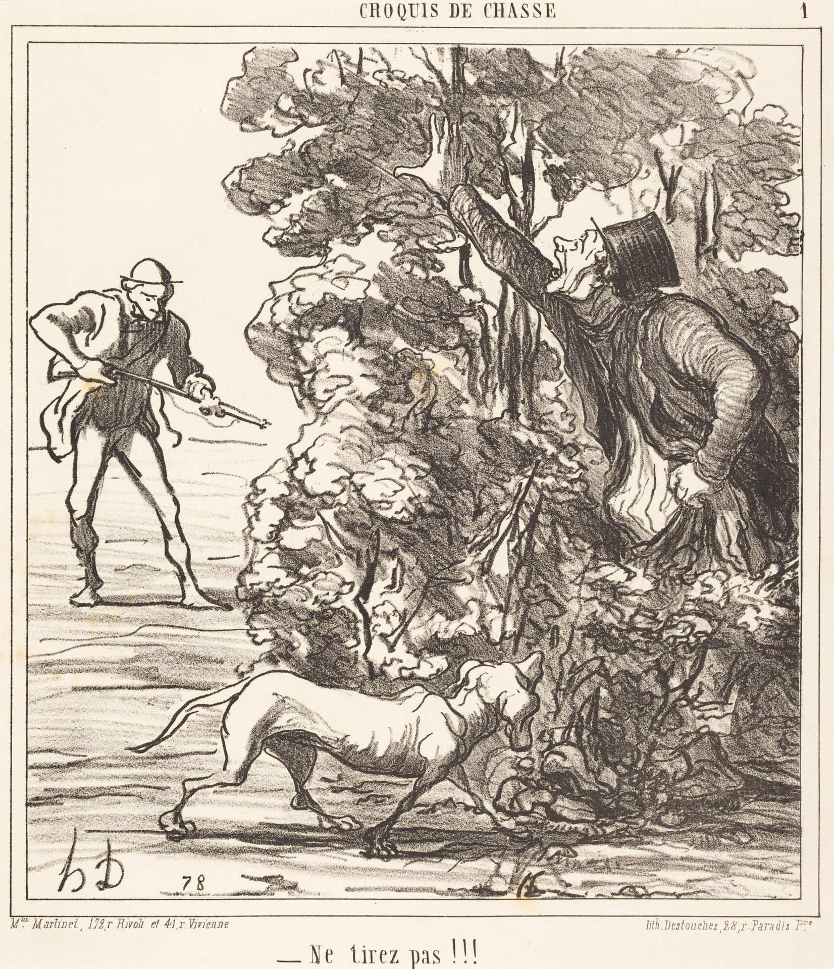Ne tirez pas!!! by Honoré Daumier