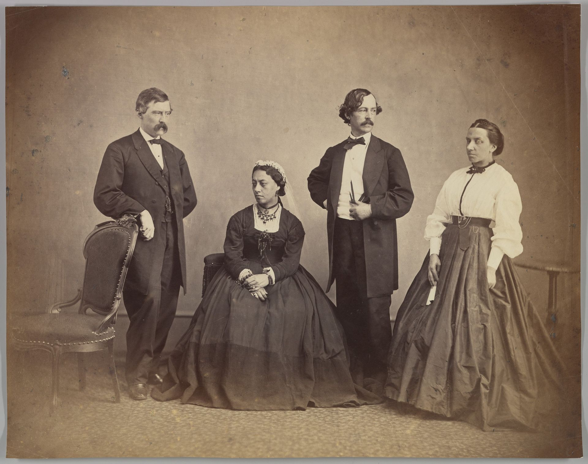 Queen Emma of Hawaii and Her Entourage by Alexander Gardner