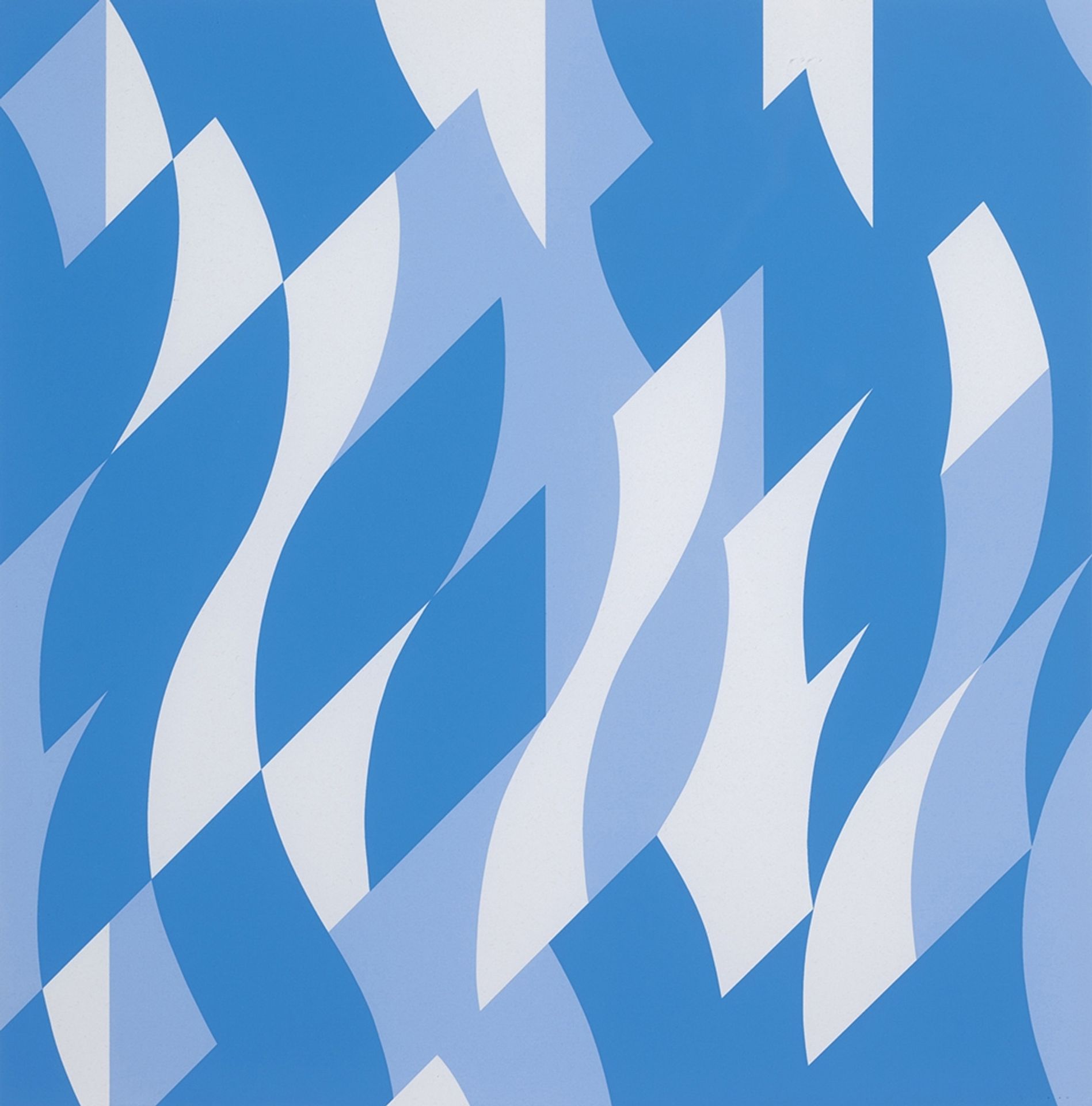 Two Blues by Bridget Riley