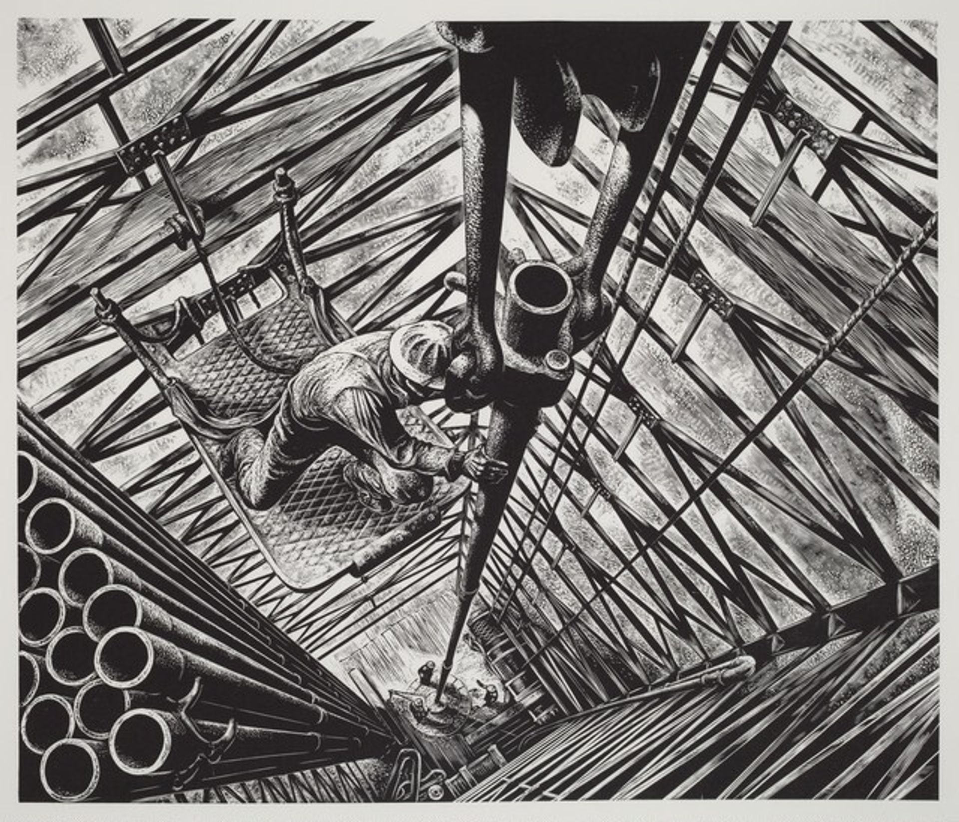 Untitled (Oil Rig) by Lynd Kendall Ward