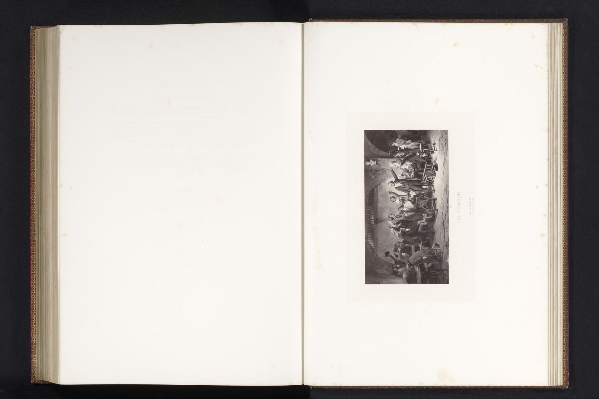 Fotoreproductie van van een schilderij van een groep Girondijnen door Paul Delaroche by Robert Jefferson Bingham