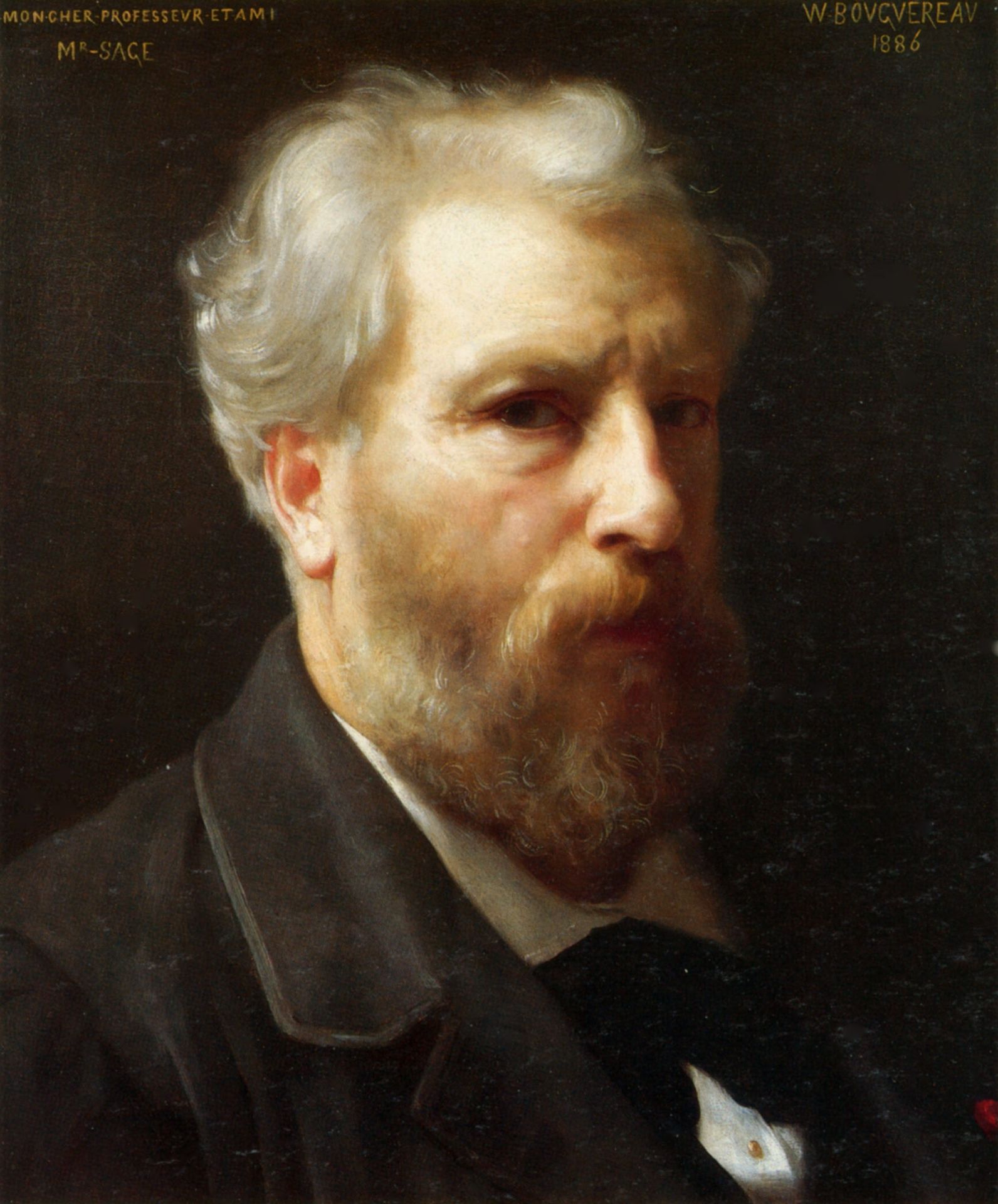 Self-Portrait Presented To M. Sage by William Bouguereau
