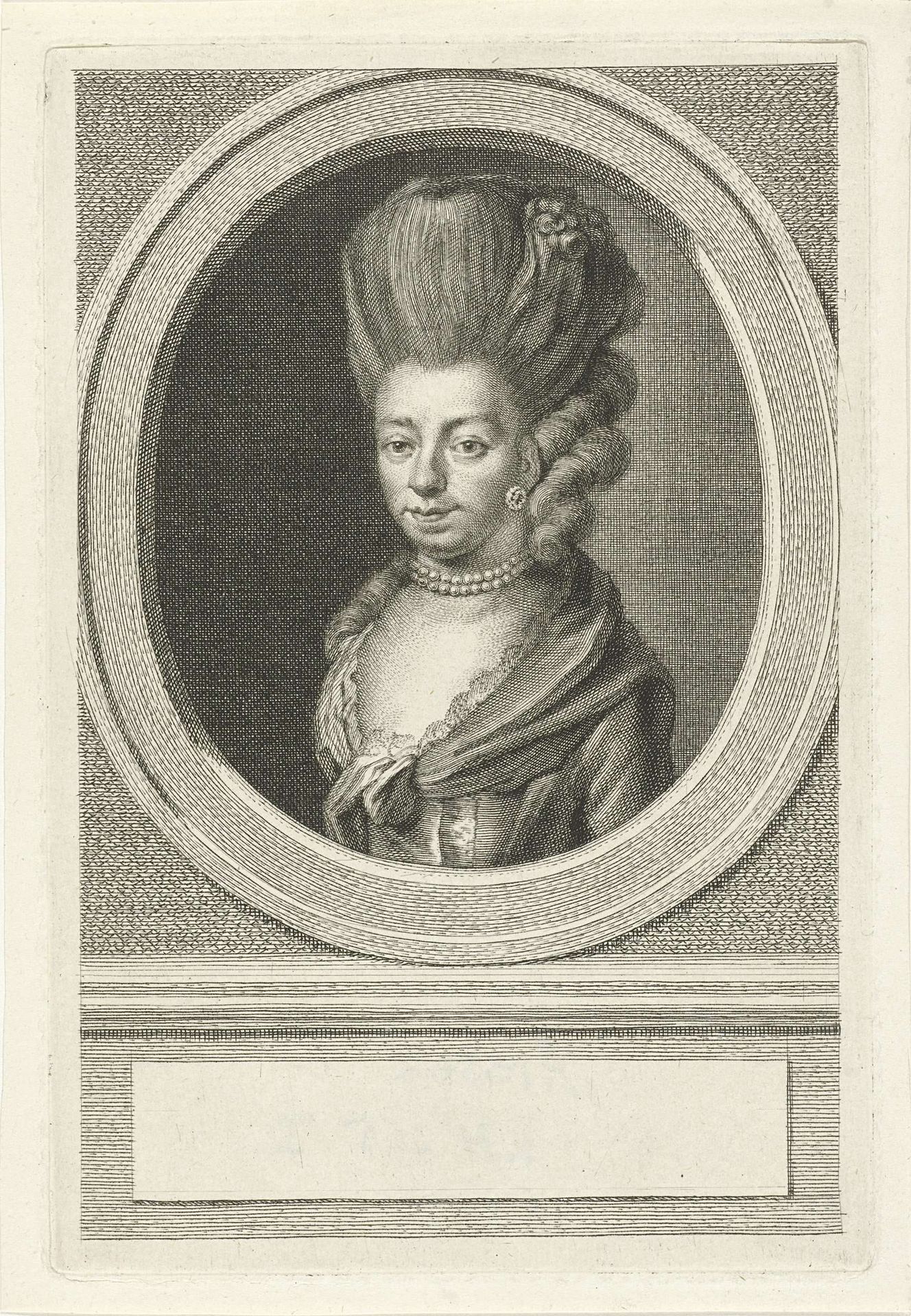 Portret van Juliana Cornelia de Lannoy by Jacob Houbraken