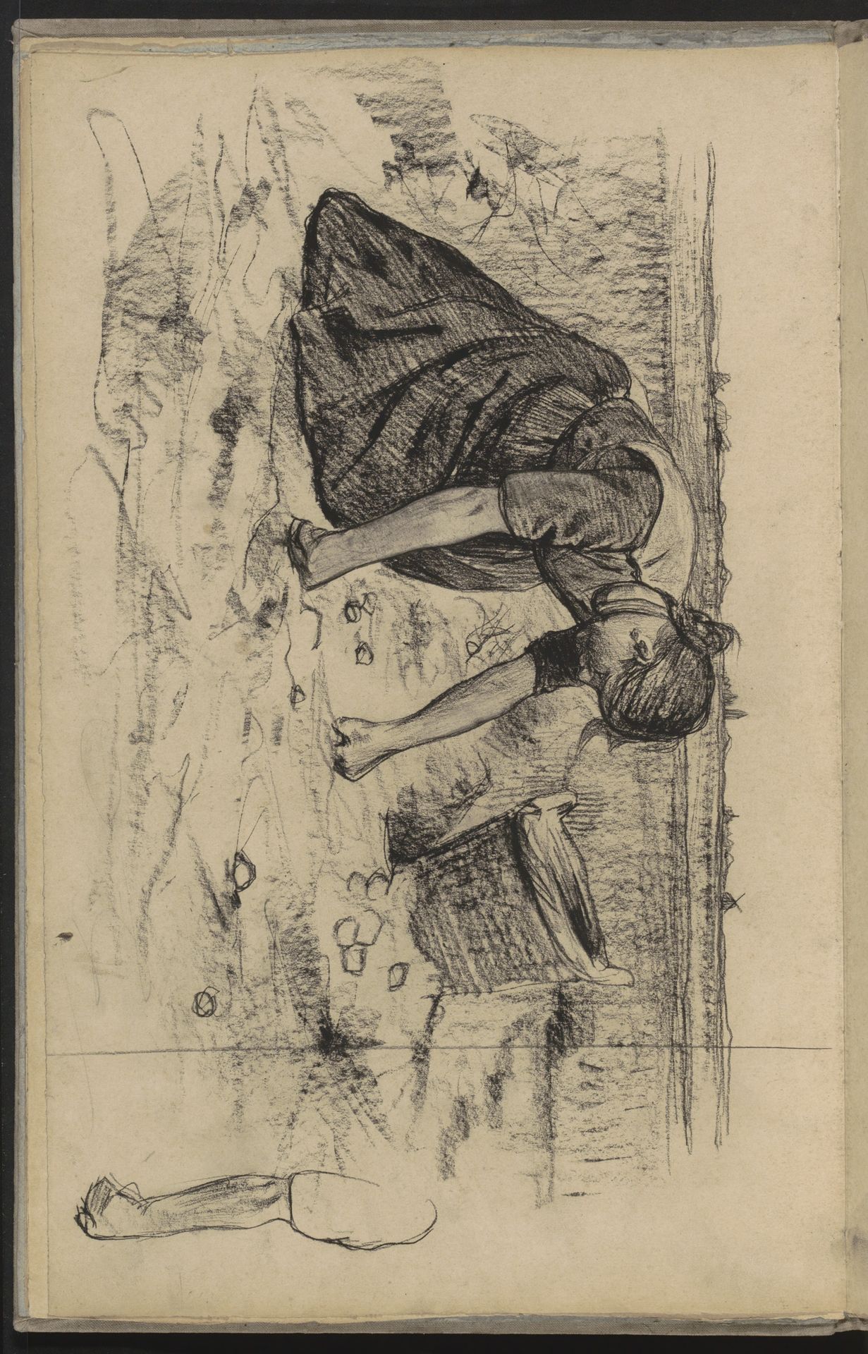 Aardappelrooiende vrouw by Willem Witsen