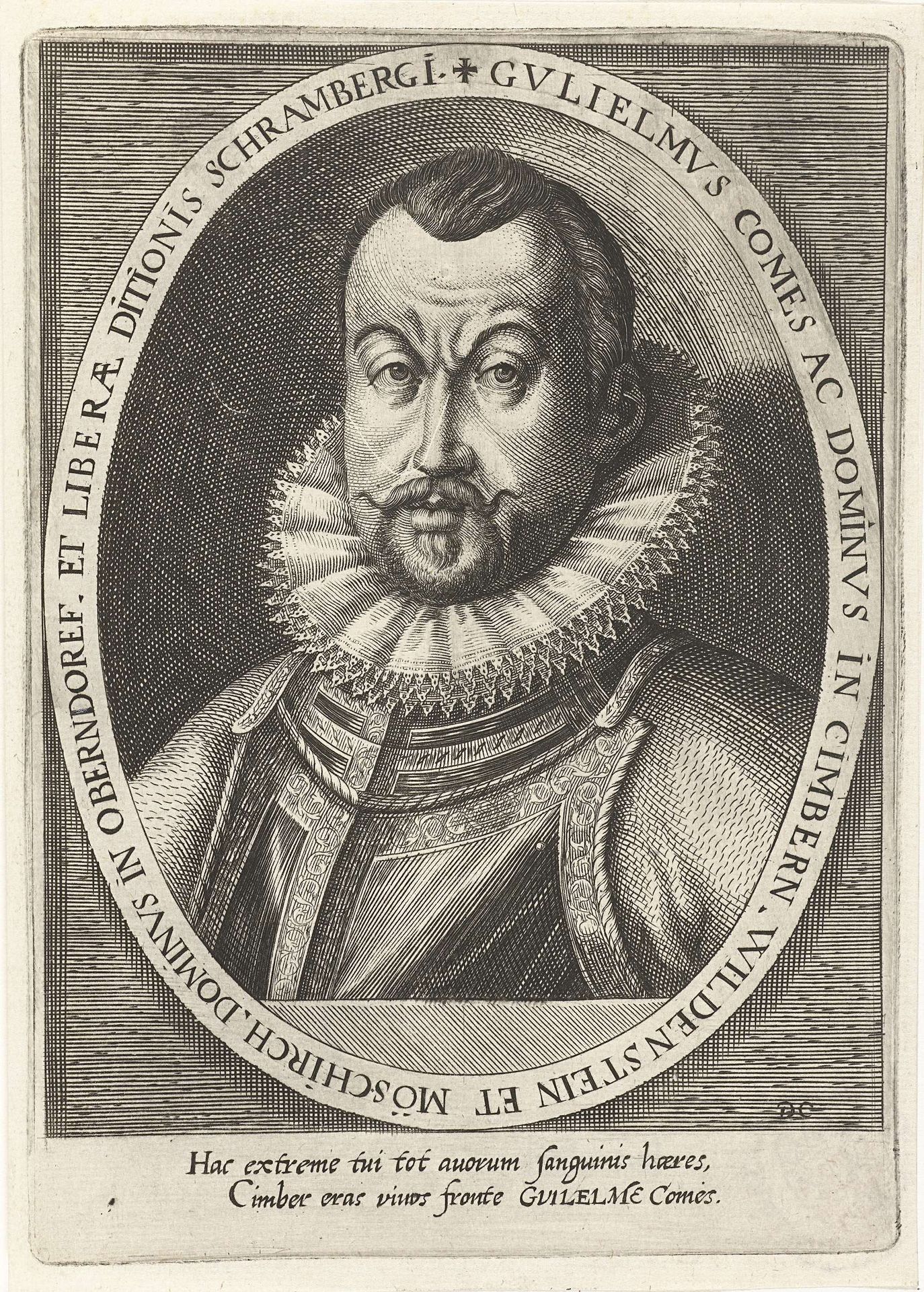Portret van Wilhelm graaf van Zimmern by Dominicus Custos