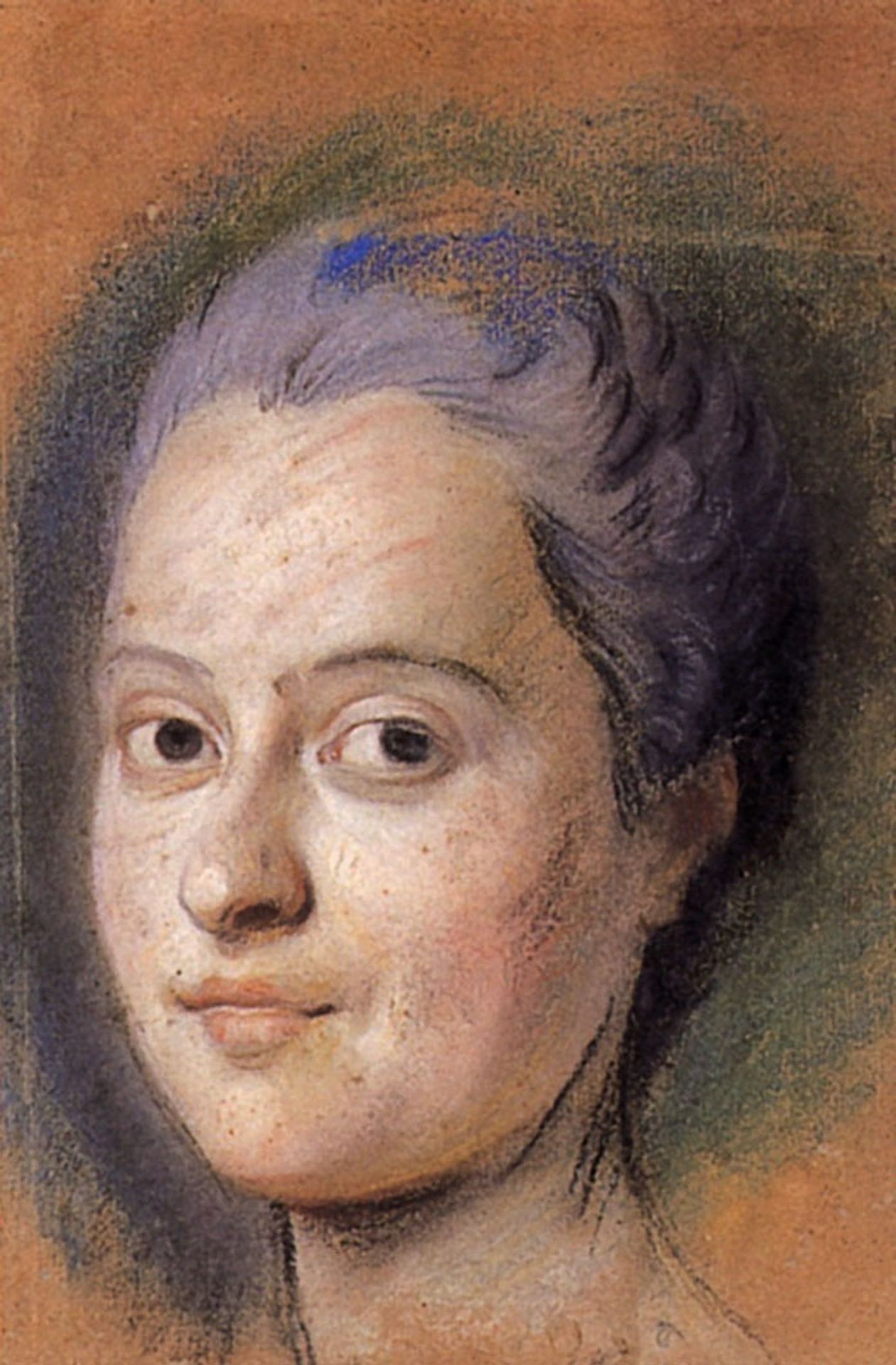 Preparation to the portrait of the Dauphine Marie Josephe of Saxony by Maurice Quentin de La Tour