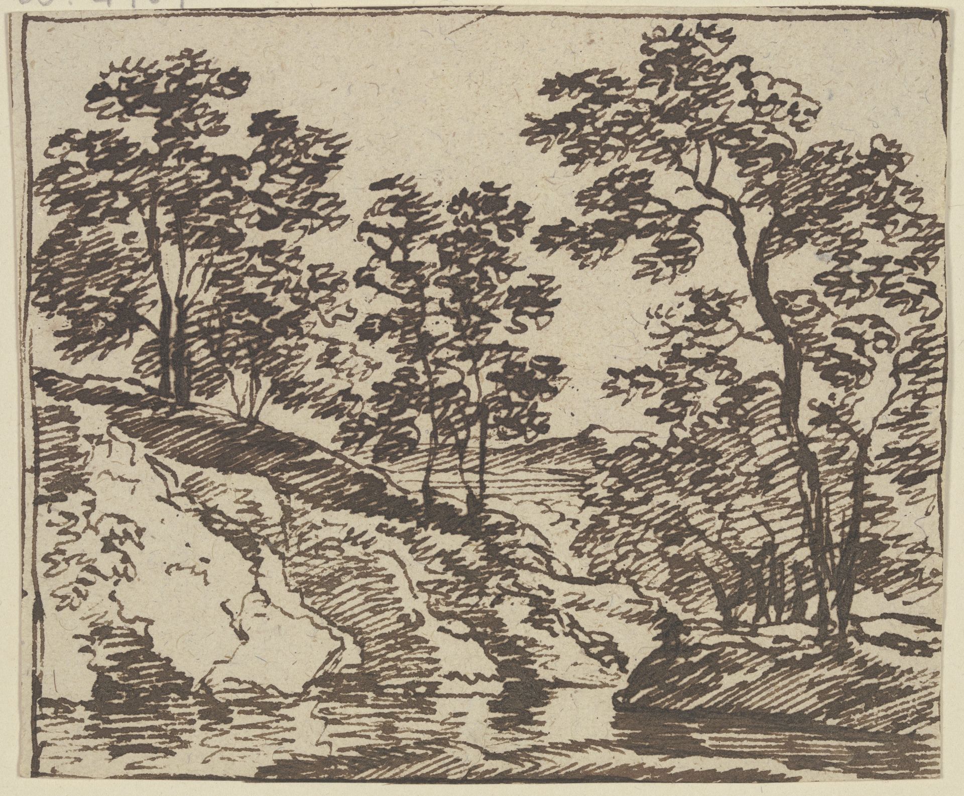 Group of trees by Franz Kobell