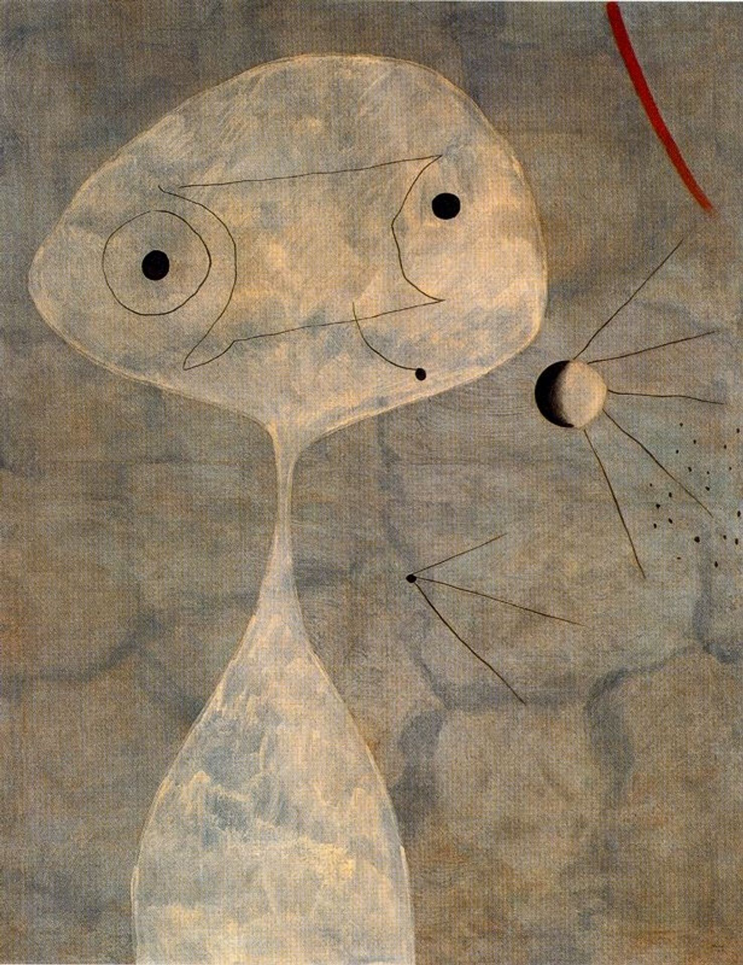 Painting (Man with a Pipe) by Joan Miró