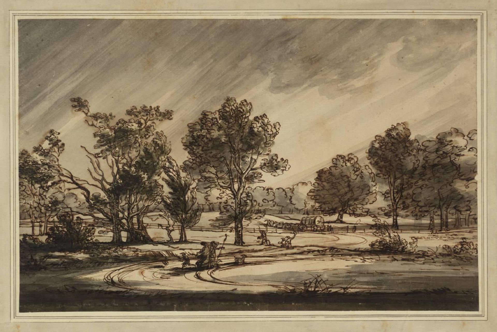 A Stormy Day in a Park by  Richard  Junior Cooper