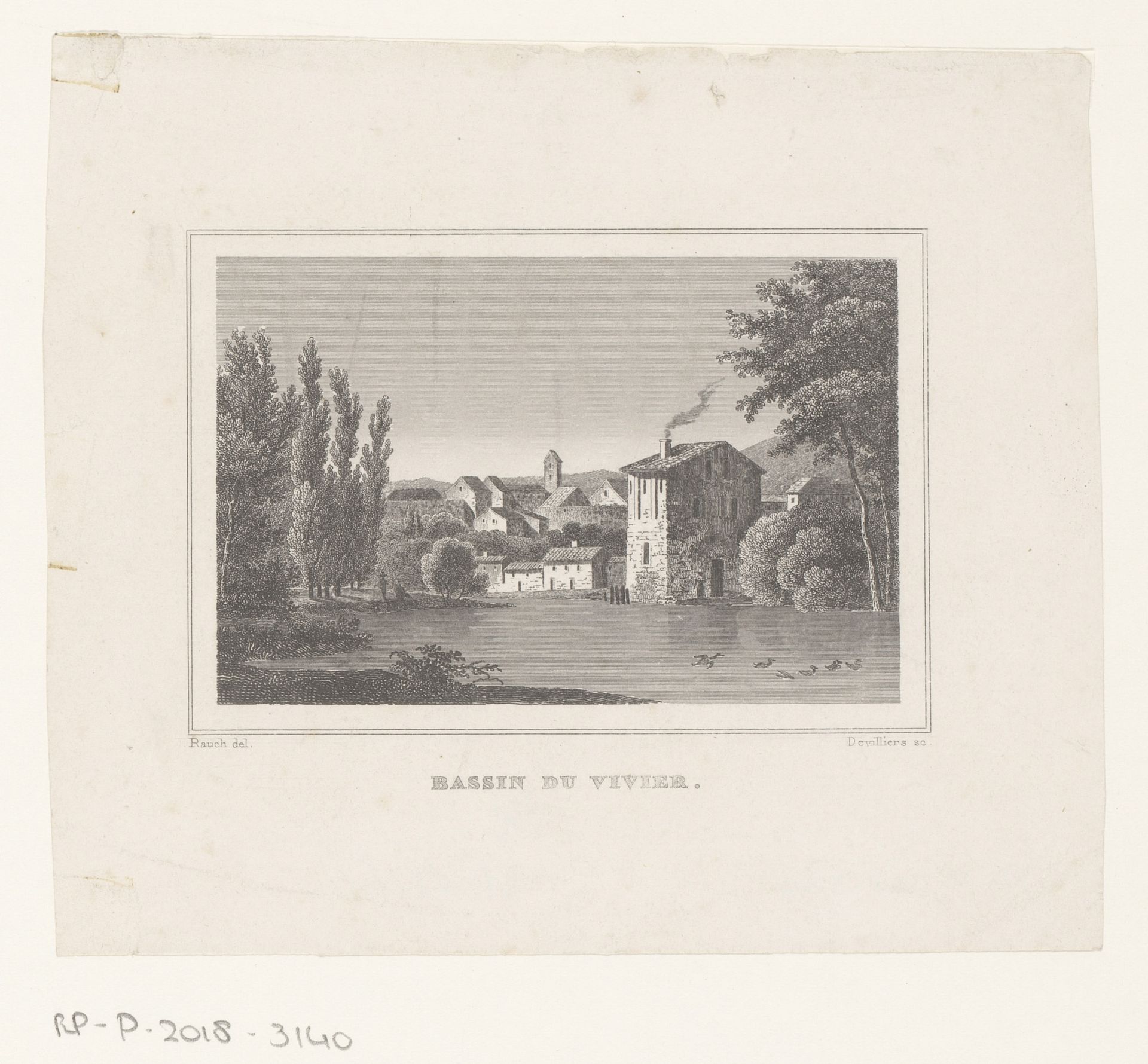 Gezicht op Viviers by Gebroeders Devilliers
