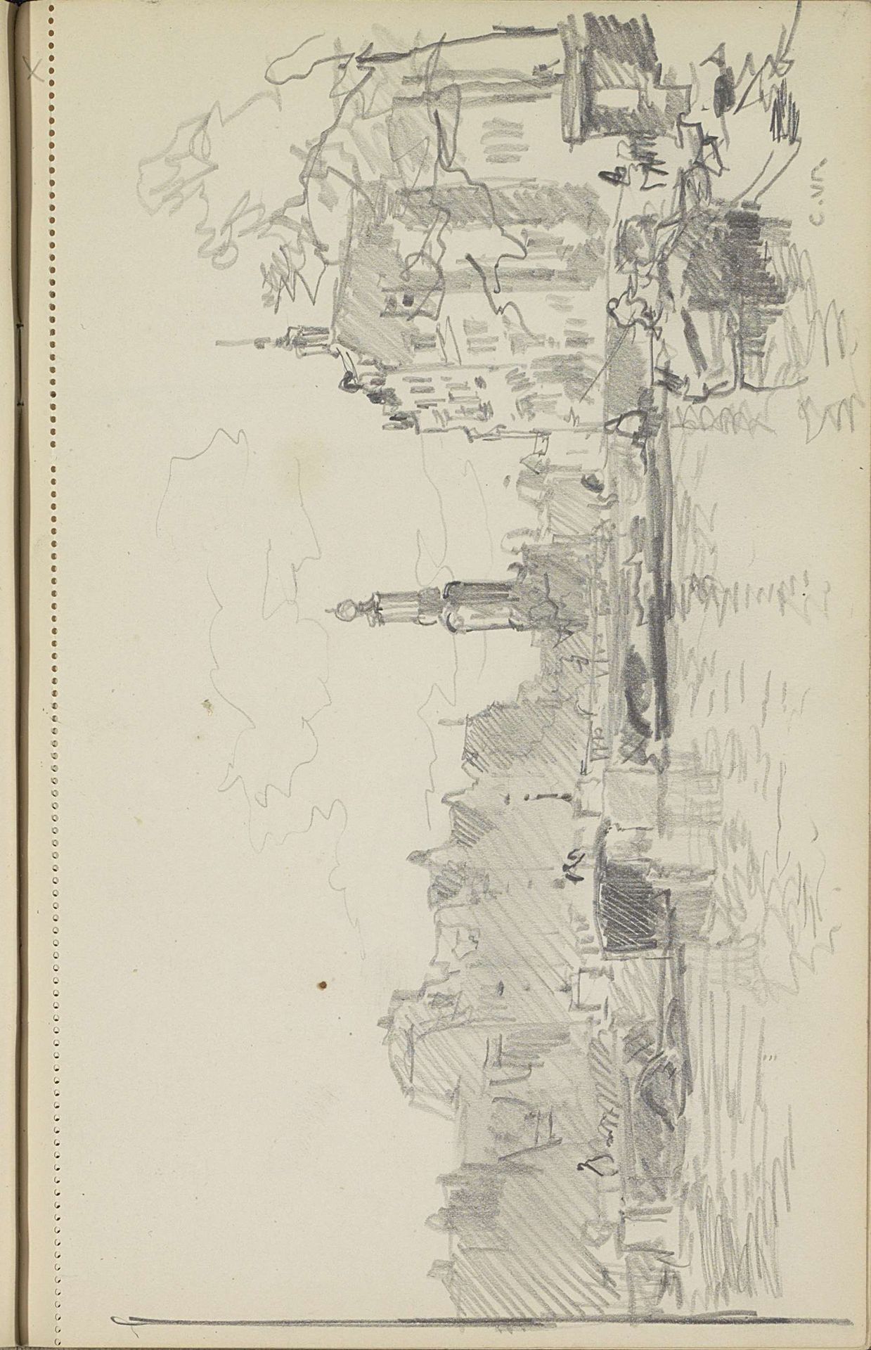 Brug over een gracht te Amsterdam by Cornelis Vreedenburgh