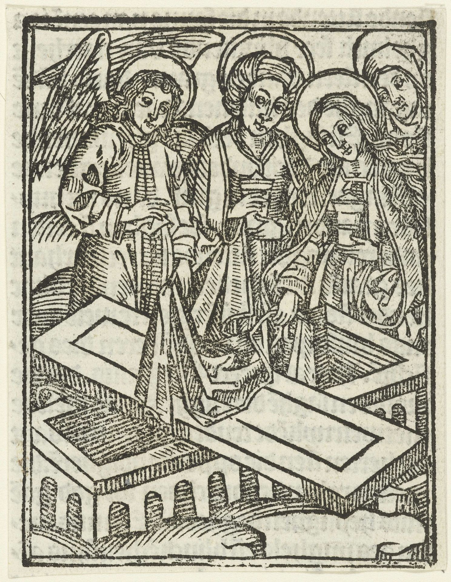 De vrouwen bij het graf by Meester van de Delbecq-Schreiber-Passie