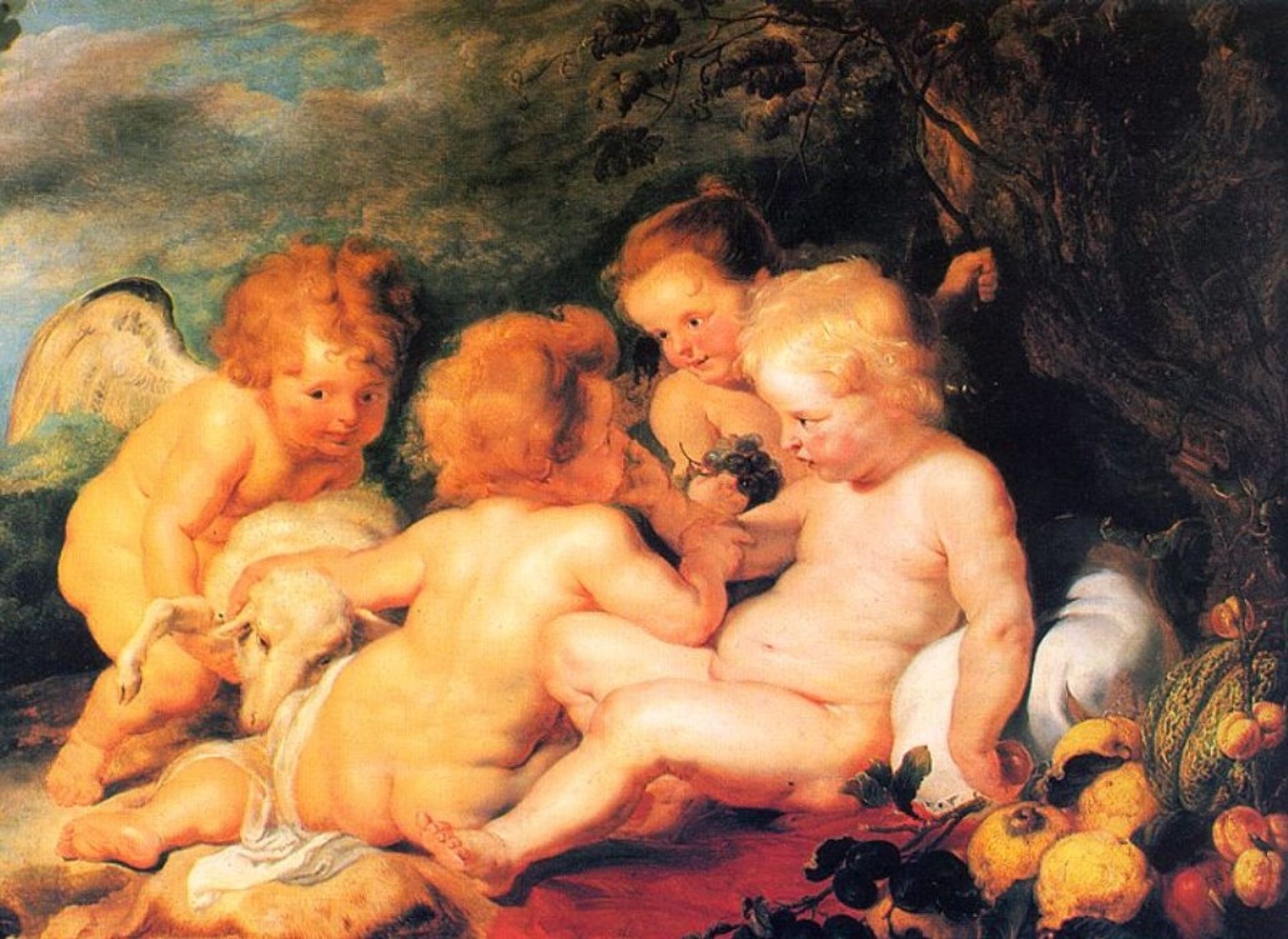 Christ and St. John with Angels by Peter Paul Rubens