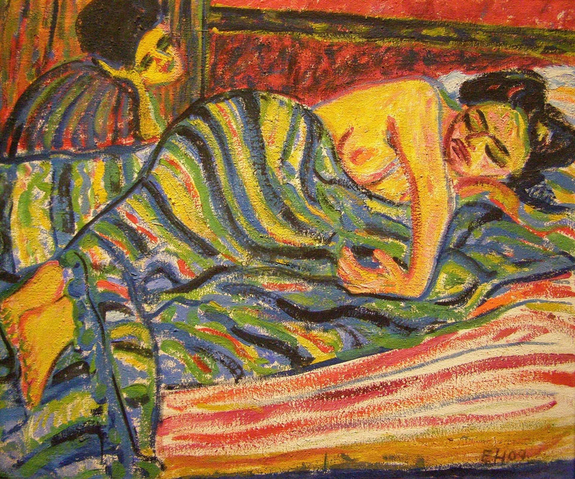 Reclining Woman by Erich Heckel